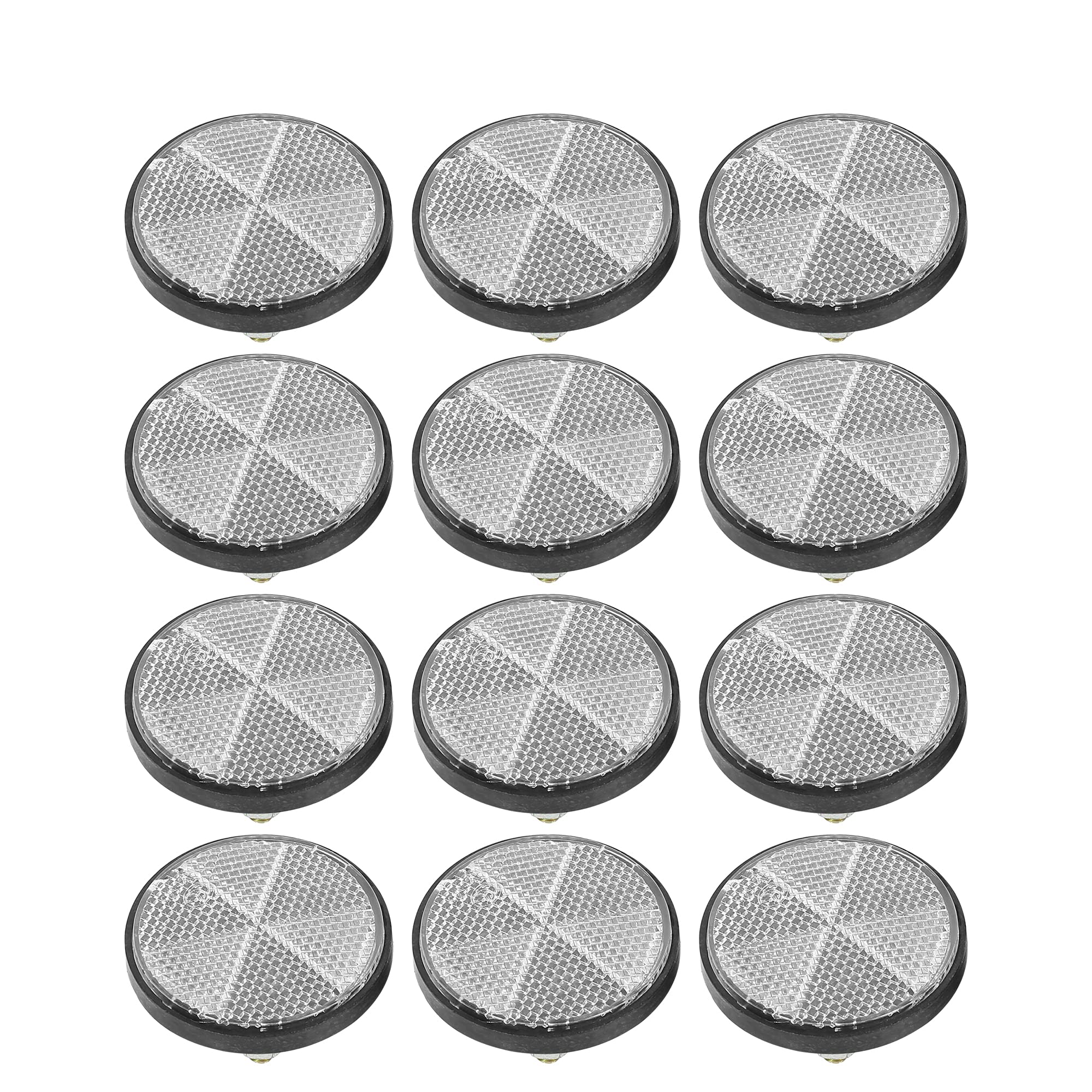 F Fierce Cycle 6 Pair M6X1.0 White Plastic Universal Screw Mount Reflective Warning Reflector For Motorcycle Bike