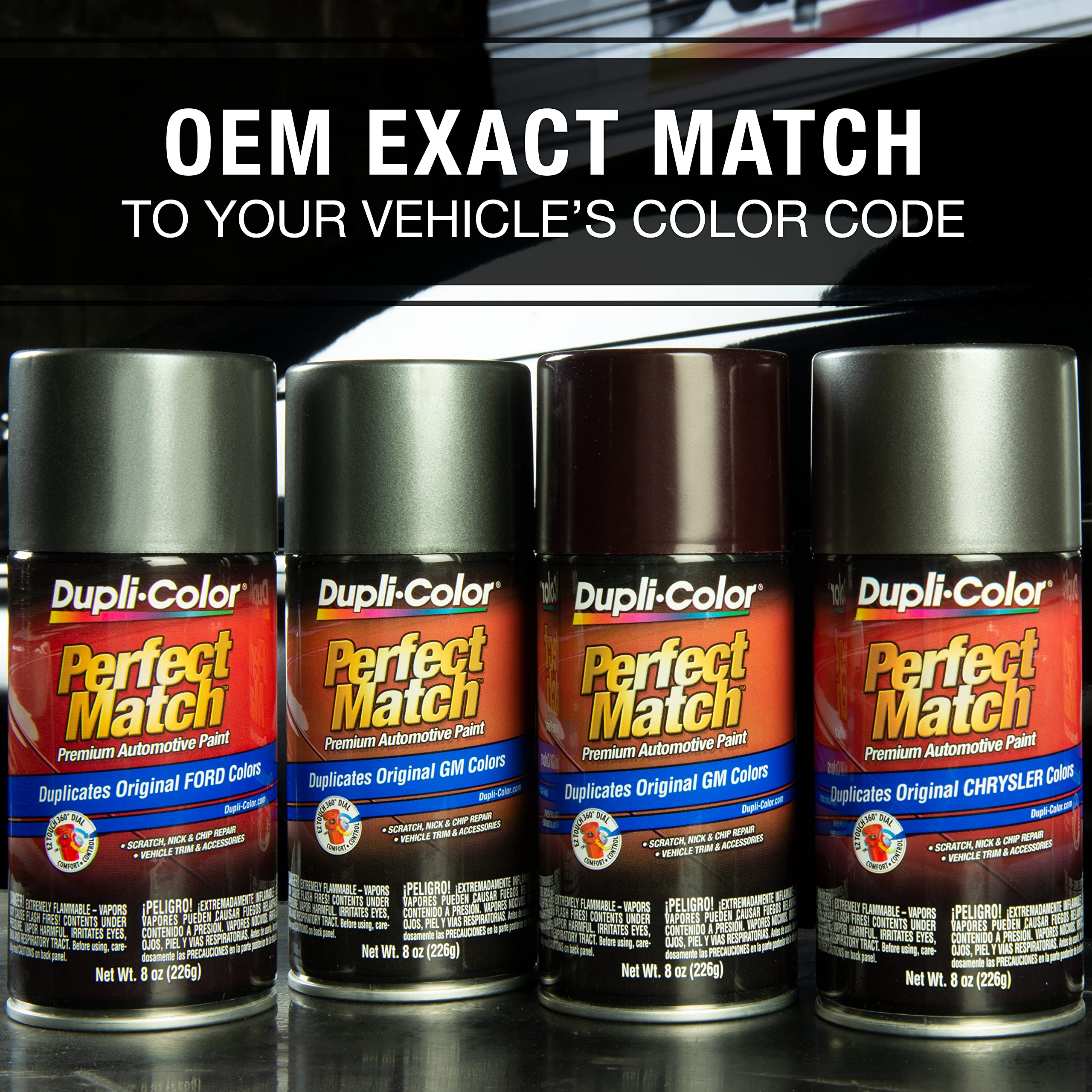 Dupli-Color Ebgm05217-6Pk Perfect Match Automotive Spray Paint - General Motors Dark Toreador Metallic, 51 Wa203C, Wa334D, Wa257