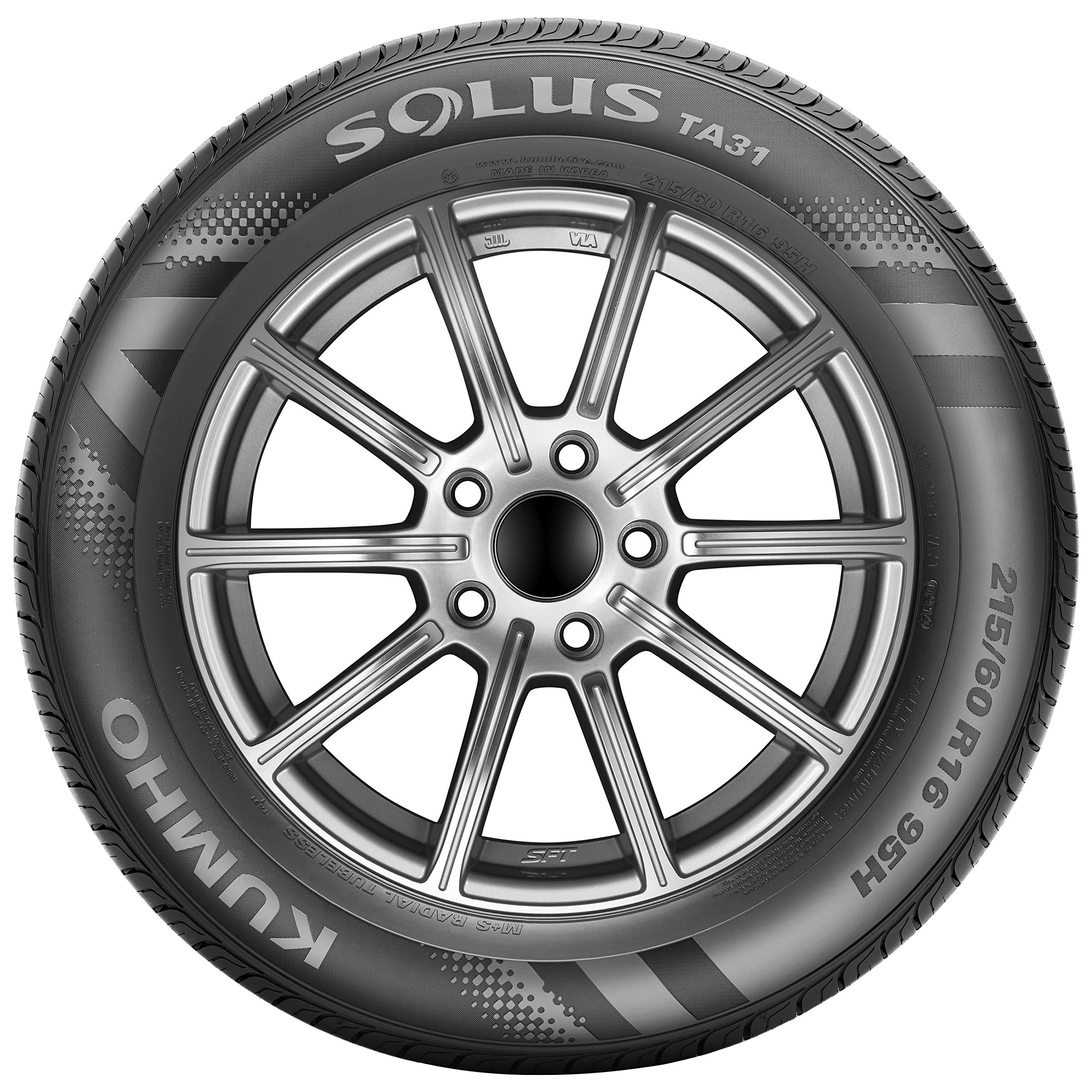 Kumho Solus TA31 All-Season Tire - 215/55R17 94V, Rubber, Model 2175593