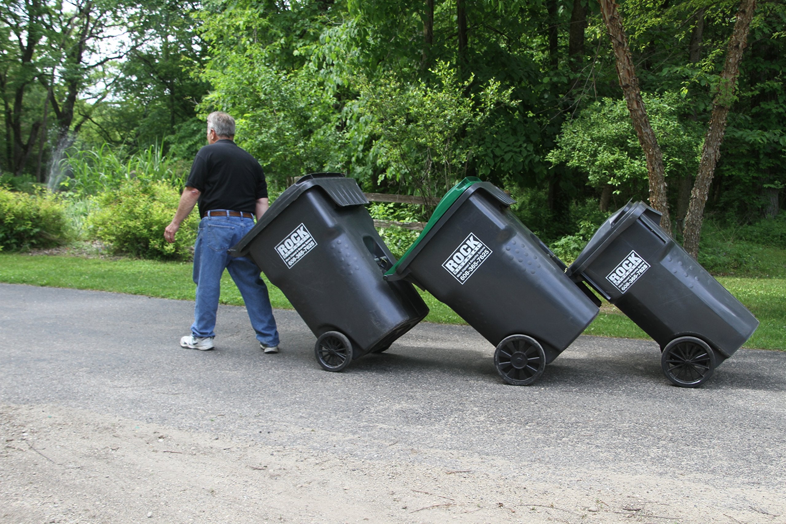 Garbage Commander Can Couplers - Hook Multiple Trash Cans, Small, Black, Carbon Steel, Model CC, Made in America