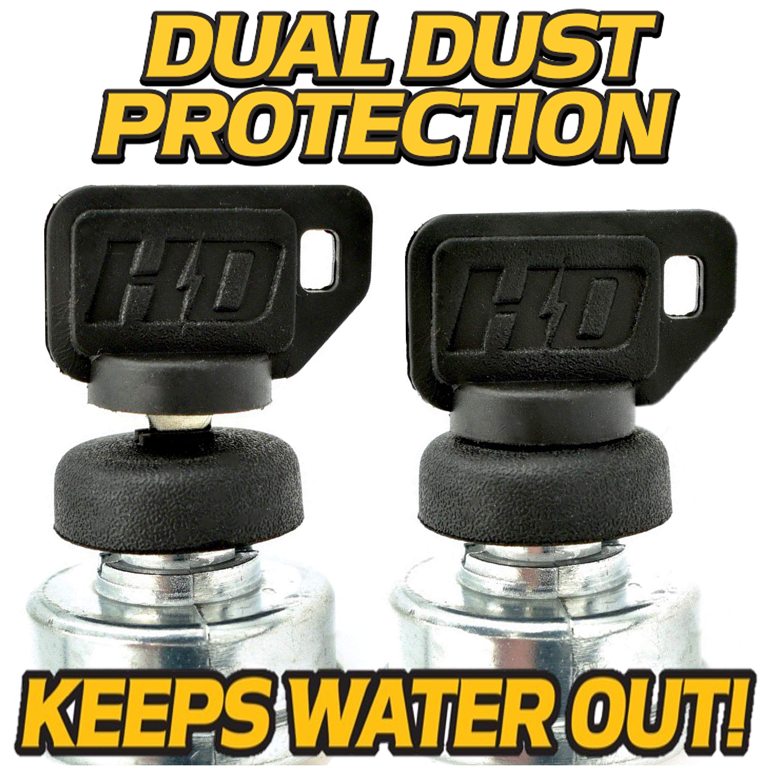 HD Switch Dual Protection Starter Ignition Key Switch Replaces Hustler 045898 Big Dog, Fits Super Z, Mini Z, Hydro Walk Behind,