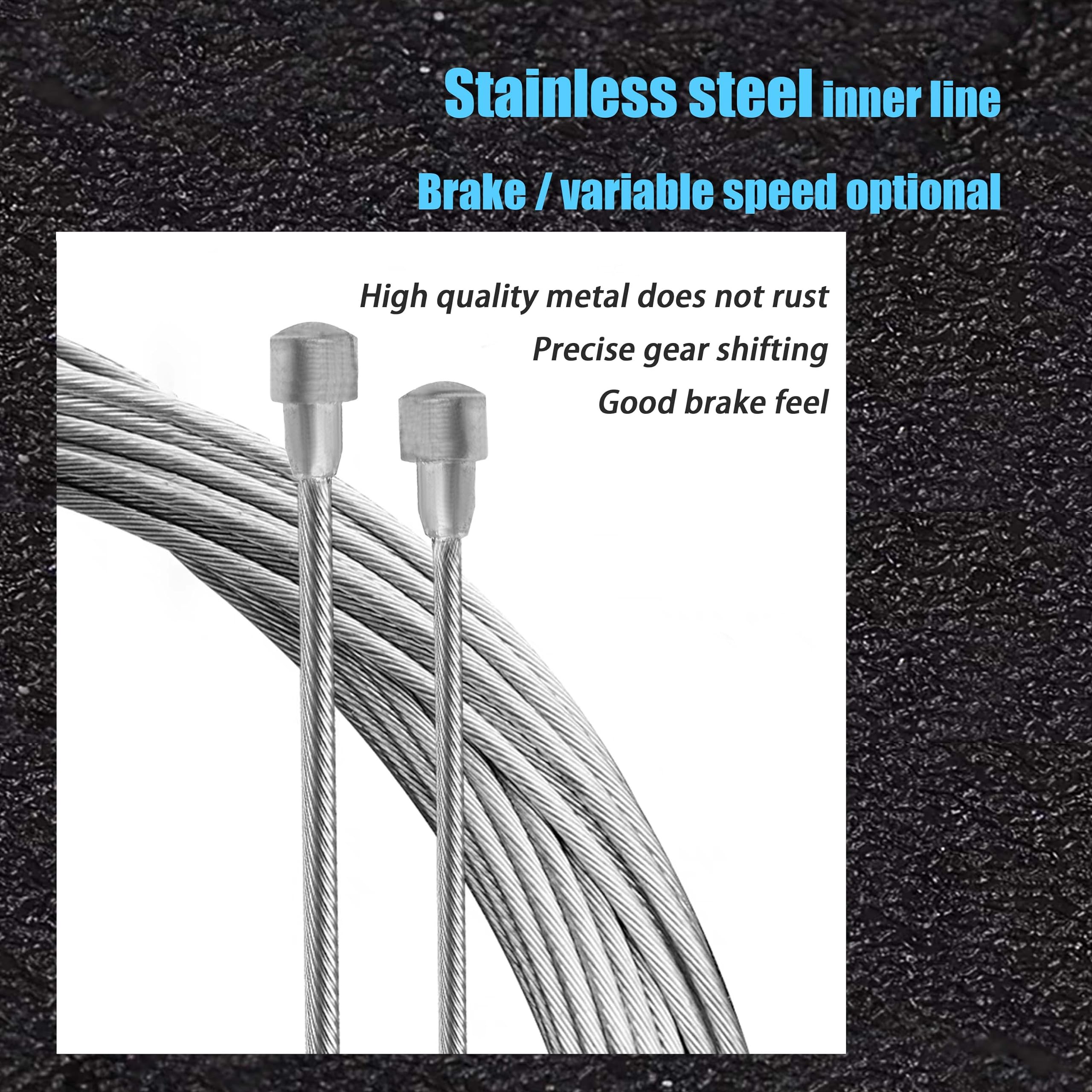 Koxxiamoq Universal Motorcycle Throttle Clutch Brake Cable Repair Kit, Road Bike Brake Shifter Cable, Bicycle Gear Cable Wire Ki