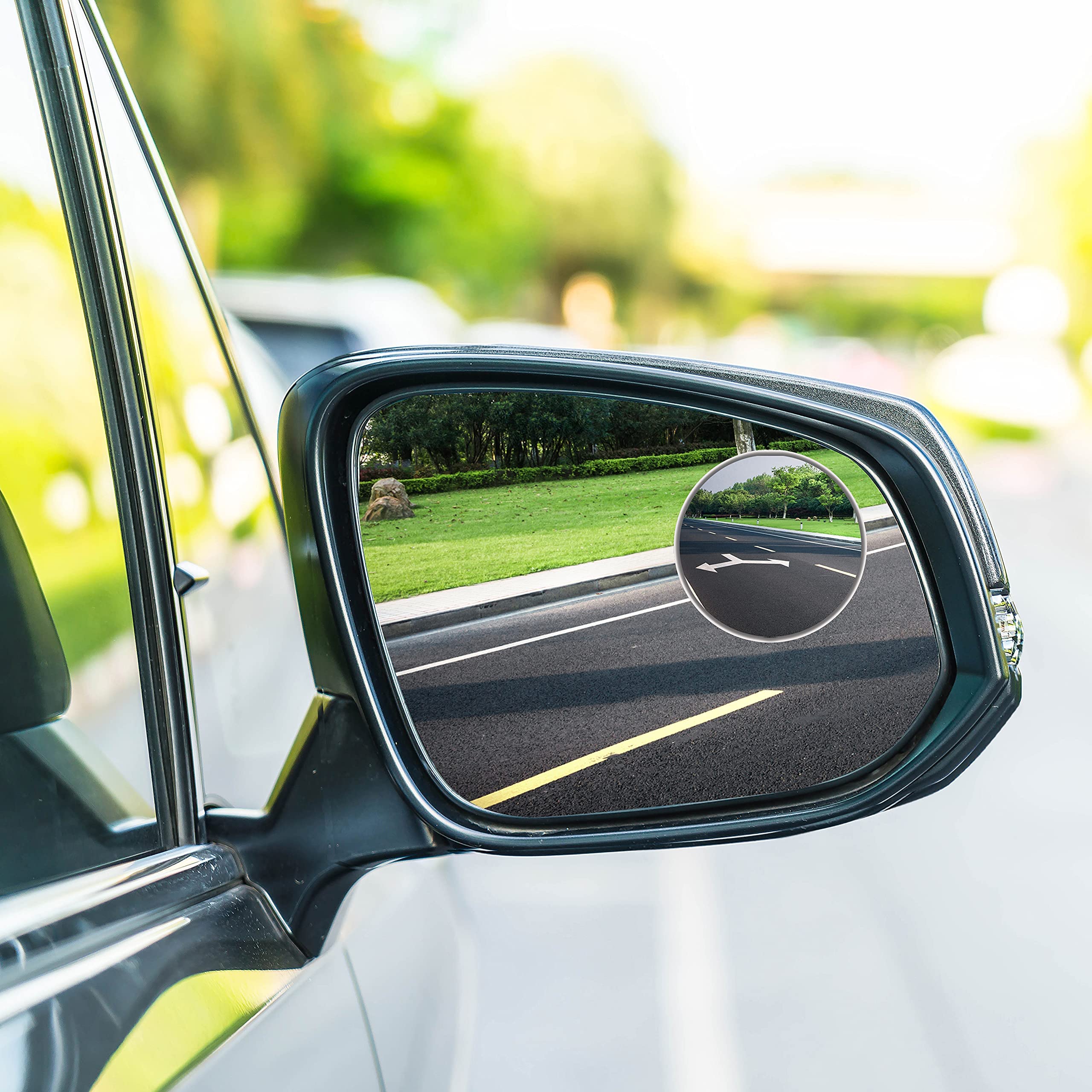 Performore 2 Pack of Blind Spot Car Mirrors, 2 Inch Round Adjustable HD Glass Convex Rear View Wide Angle Side Mirror Blindspot