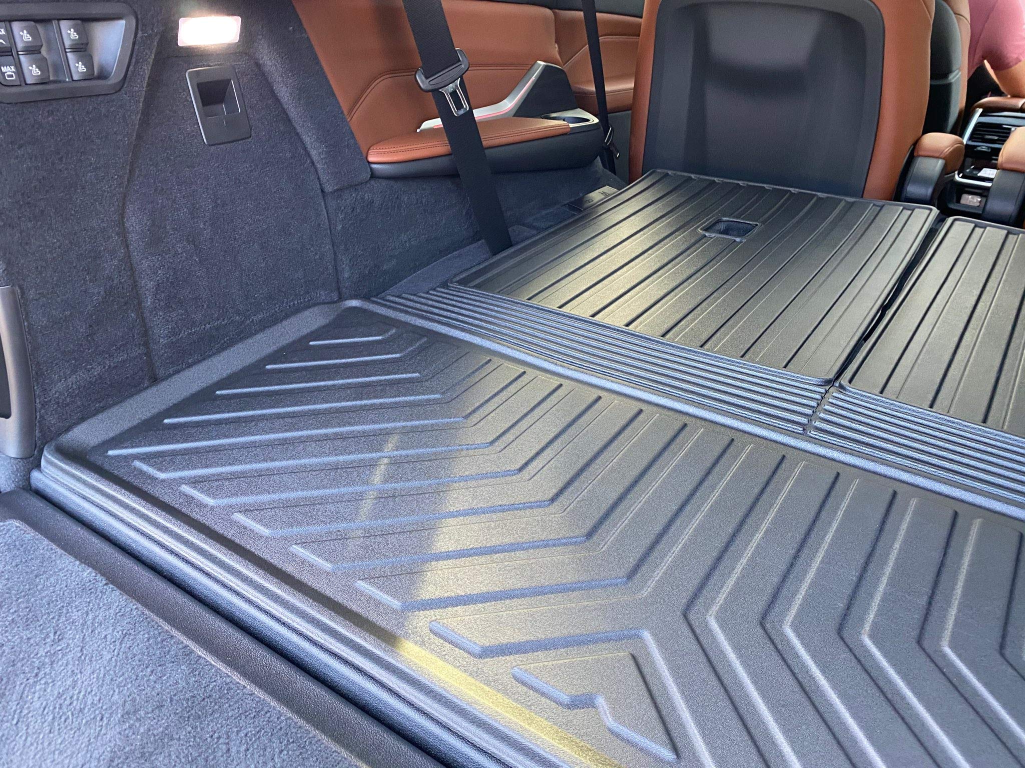 TN TrunkNets Premium Cargo Liner for BMW X7 (2019-2025) - Black TPE Trunk Mat - Custom Fit, Easy-to-Wash, All-Season Protection