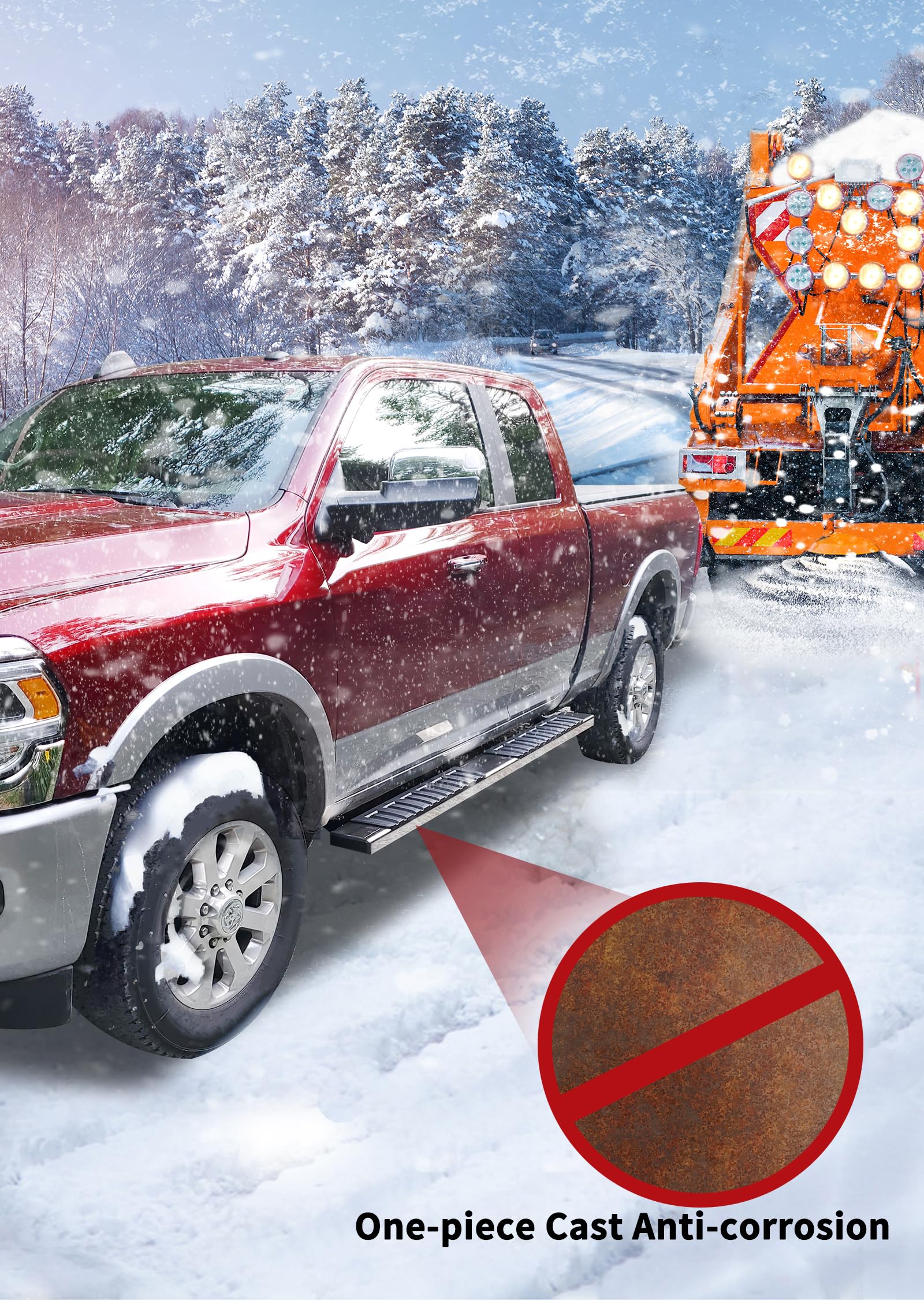 Yitamotor 6.5 Inches Running Boards Compatible With 2019-2025 Chevy Silverado/Gmc Sierra 1500 Extended/Double Cab, 2020-2025 250