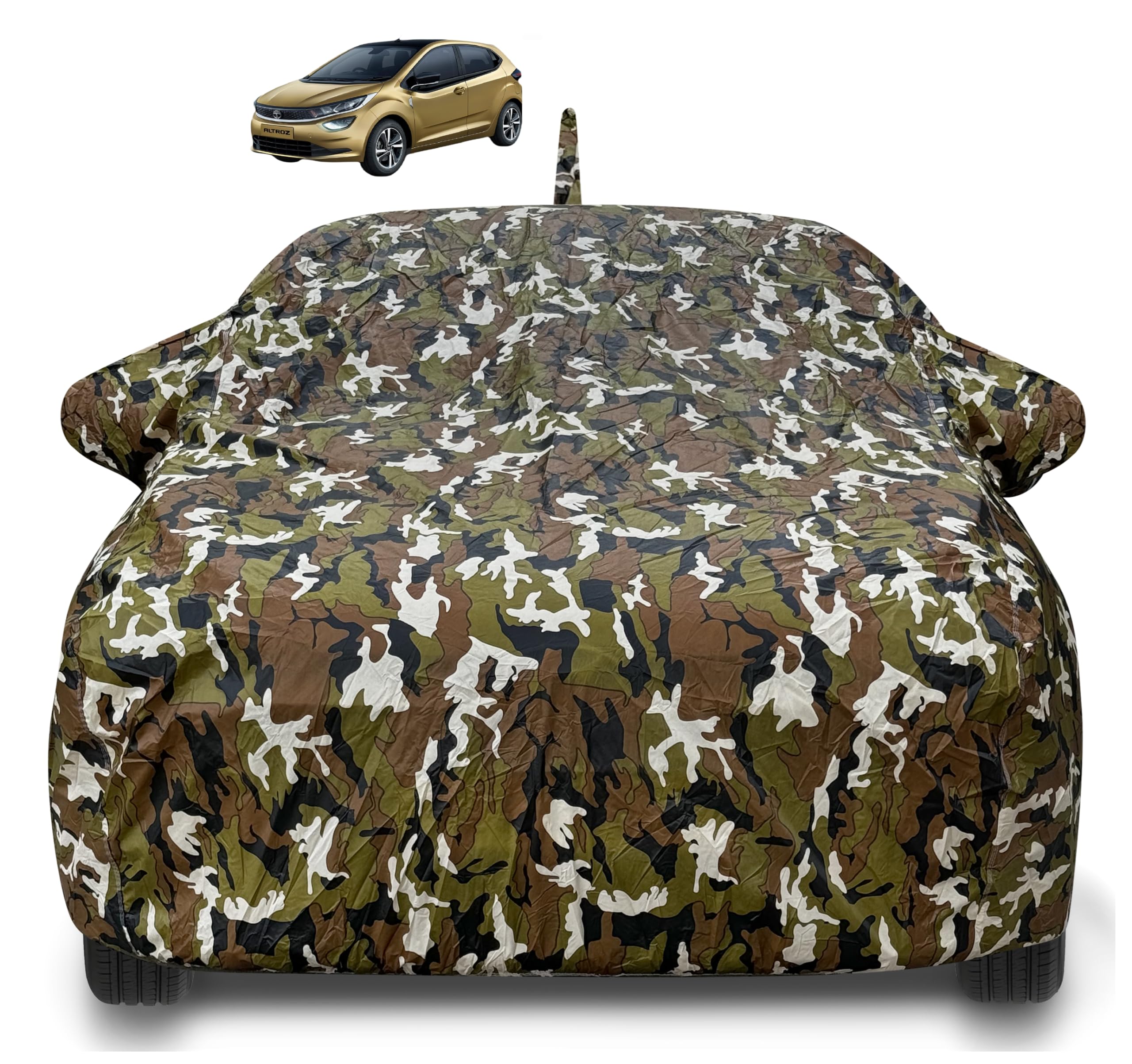 Auto Hub Waterproof Car Cover Compatible with Tata Altroz with Front Antenna & Mirror Pocket, Soft Cotton Lining, Altroz Car Cov
