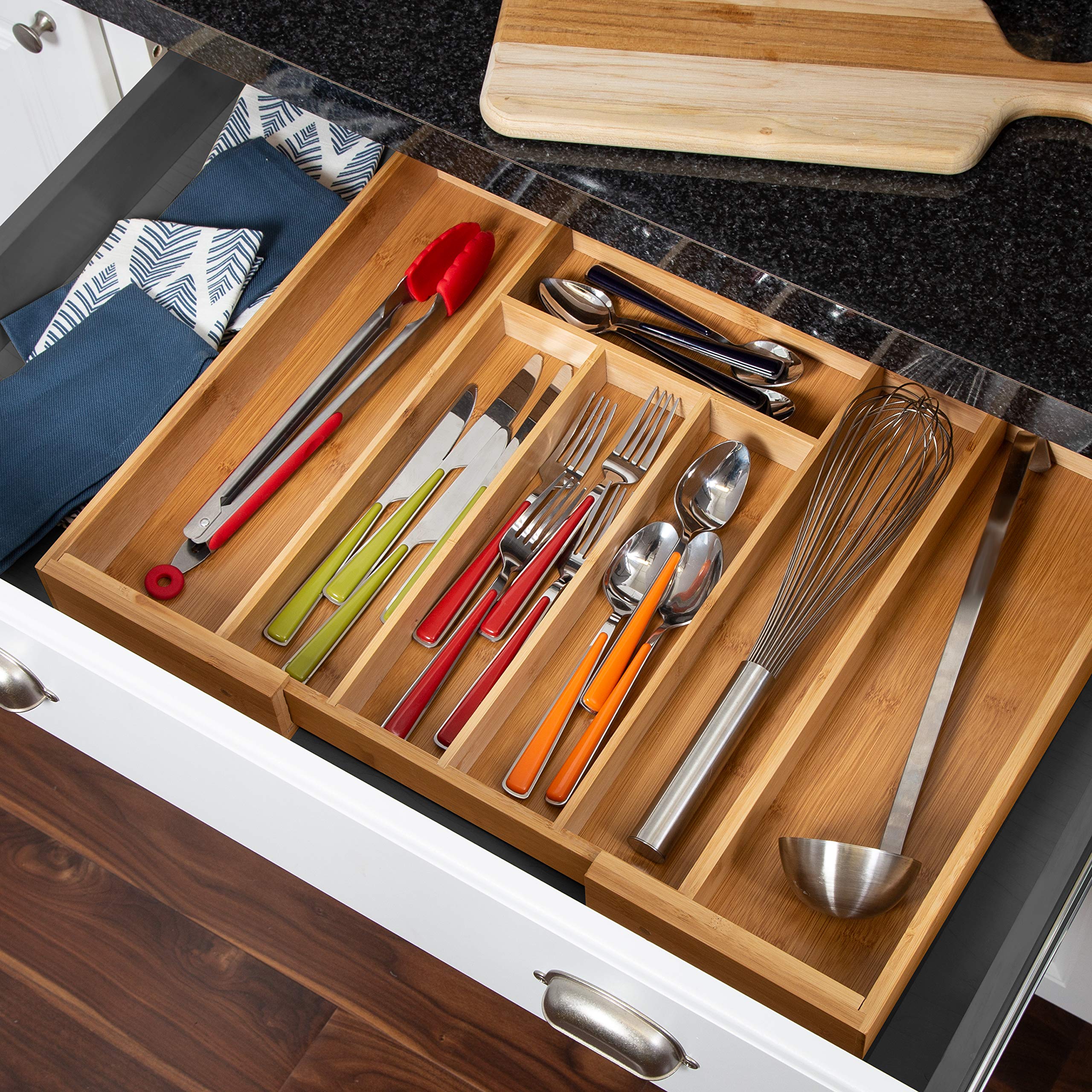 Honey-Can-Do Bamboo Cutlery Tray Kch-01078 Natural Medium