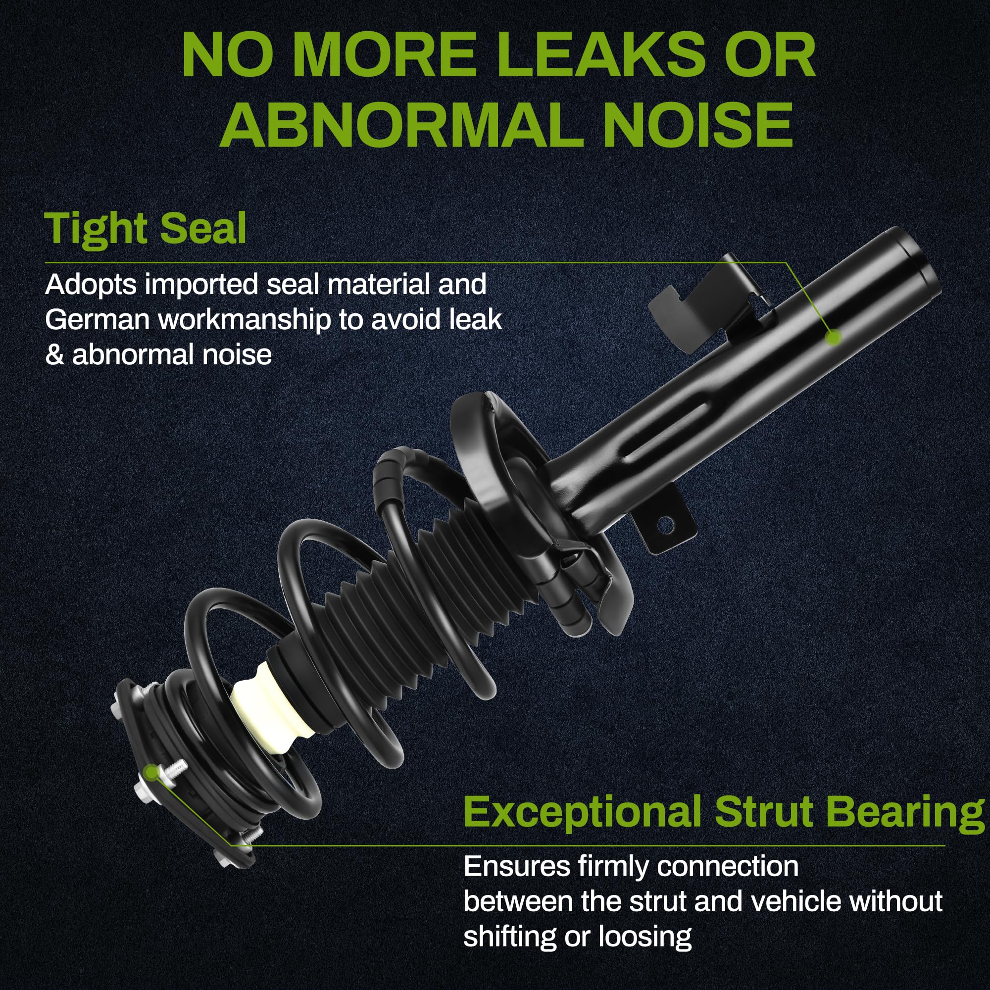 Autosaver88 Front Pair Complete Struts Rear Shocks Assembly Compatible With 2004-2009 Mazda 3, 2006-2010 Mazda 5