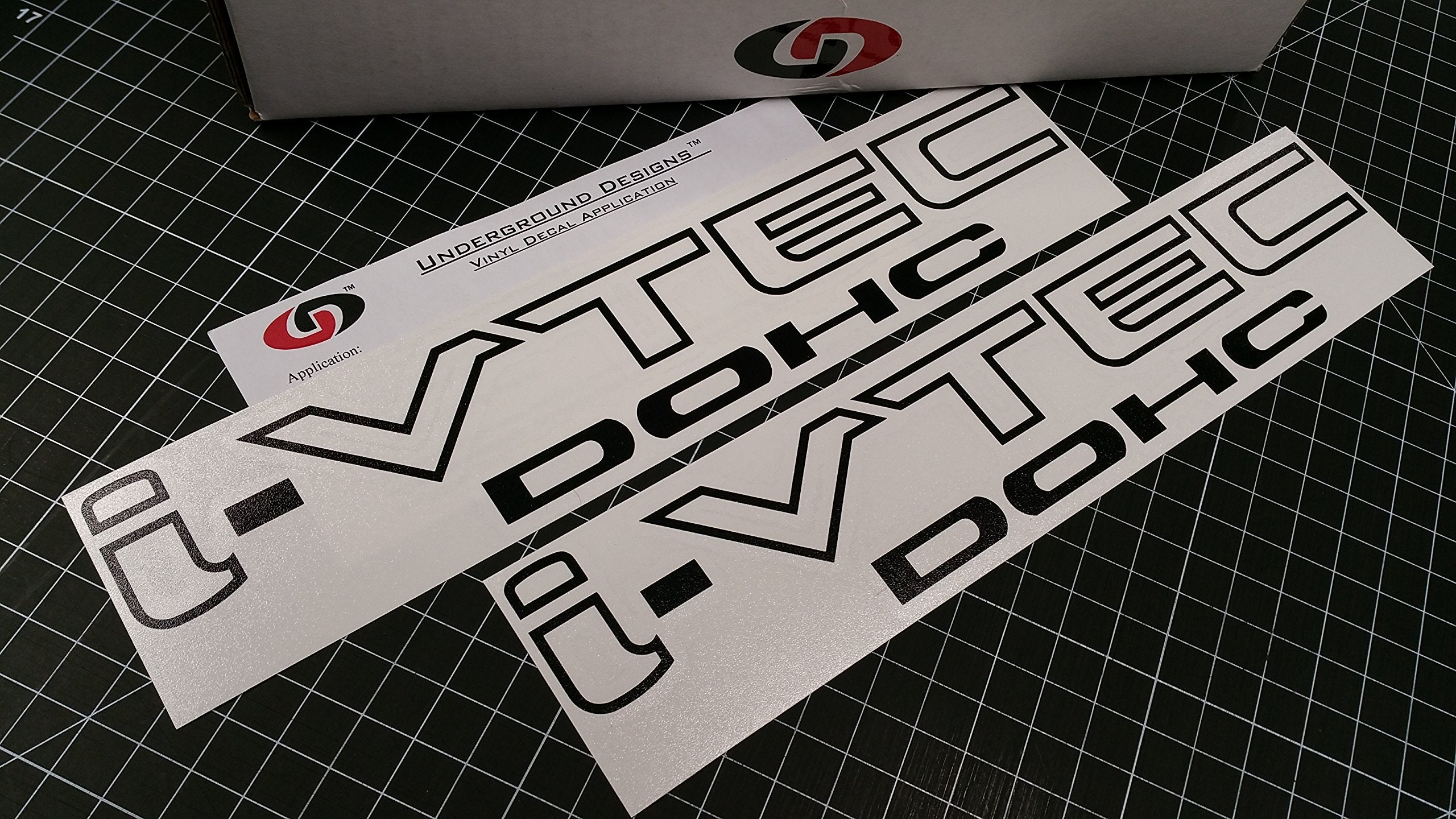 Aftermarket I VTEC DOHC 12'' (Pair X2) Vinyl Decal Sticker Select Color (Gloss Black)