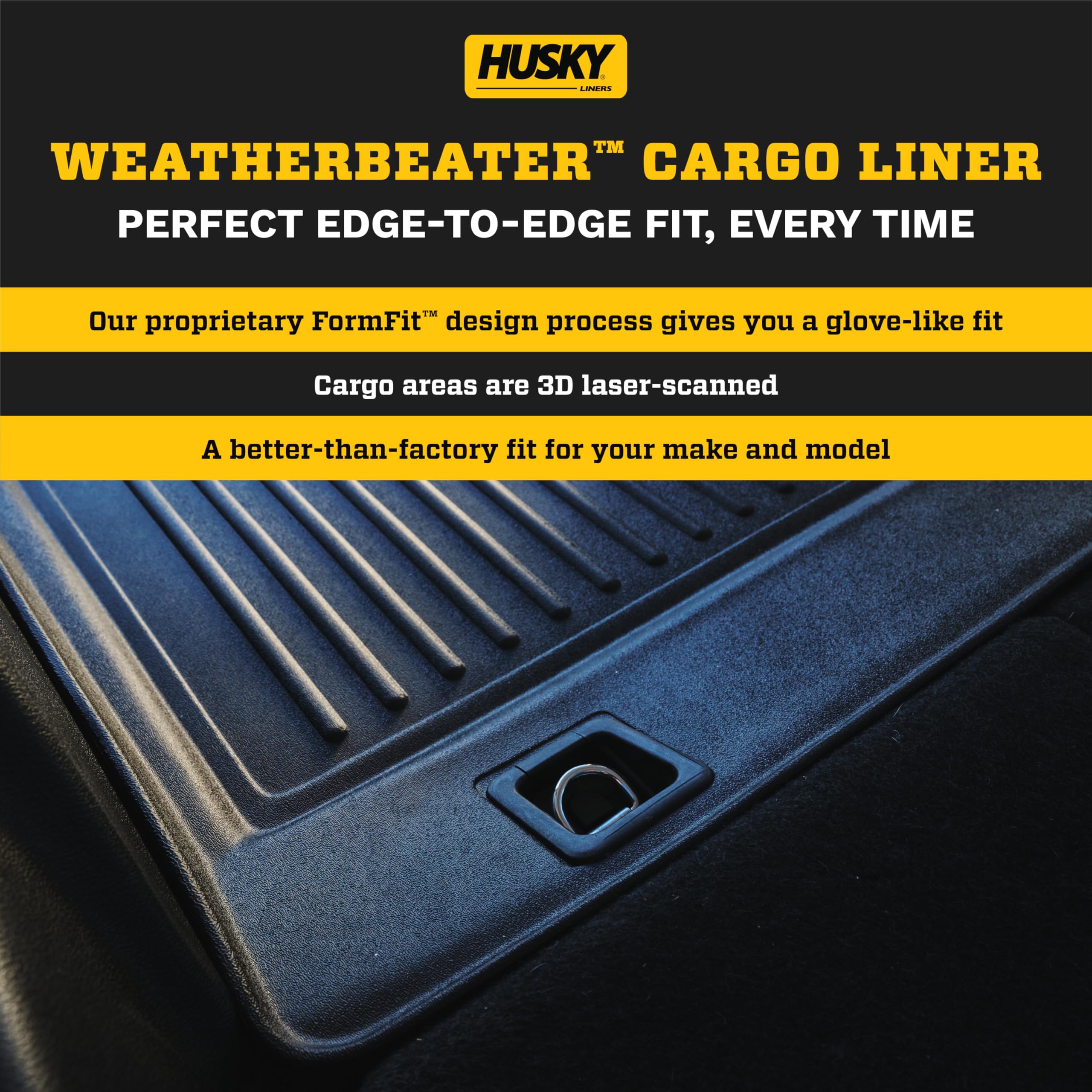 Husky Liners Weatherbeater Cargo Liner | Fits 2010-2022 Lexus Gx460 | Cargo, 1-Pc Black - 25781