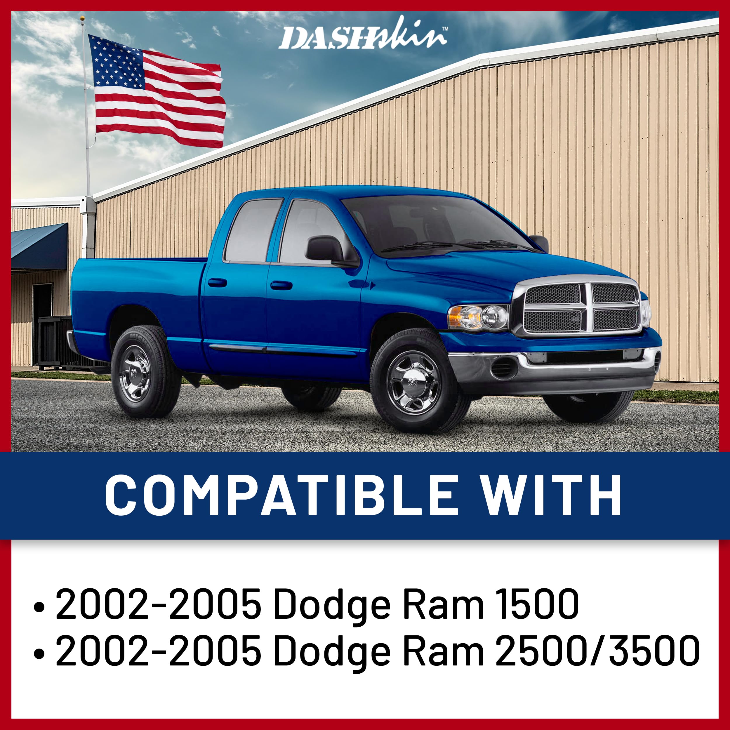 DashSkin One Piece Molded Dash Cover for 2002-2005 Dodge Ram, Dark Slate Grey, Model 0205DR1, Made in USA