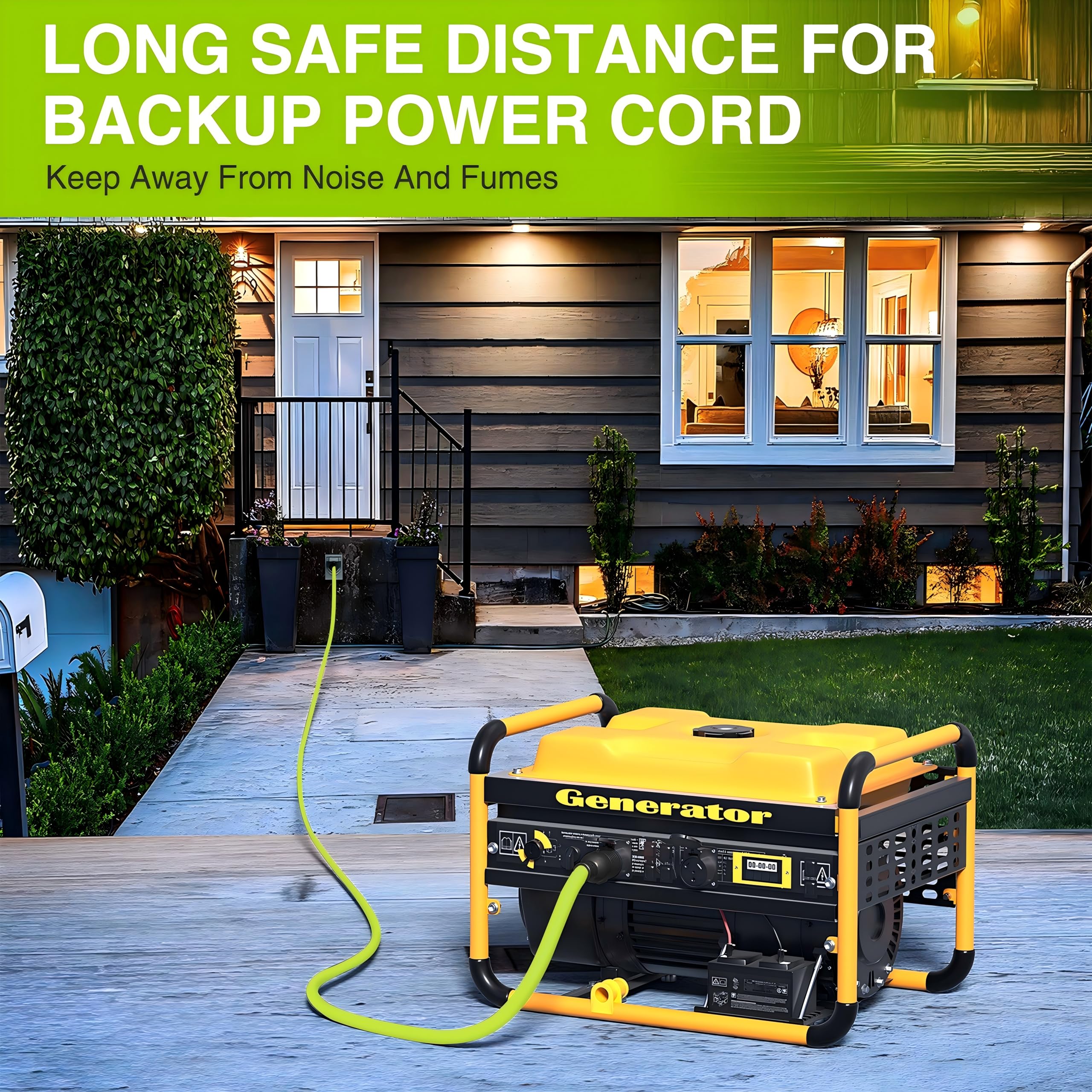 Nilight 50Ft 30Amp Generator Extension Cord 125V Heavy Duty 10/3 Gauge Pure Copper Stw Wire Ul Etl Listed 3 Prong L14-30P L14-30