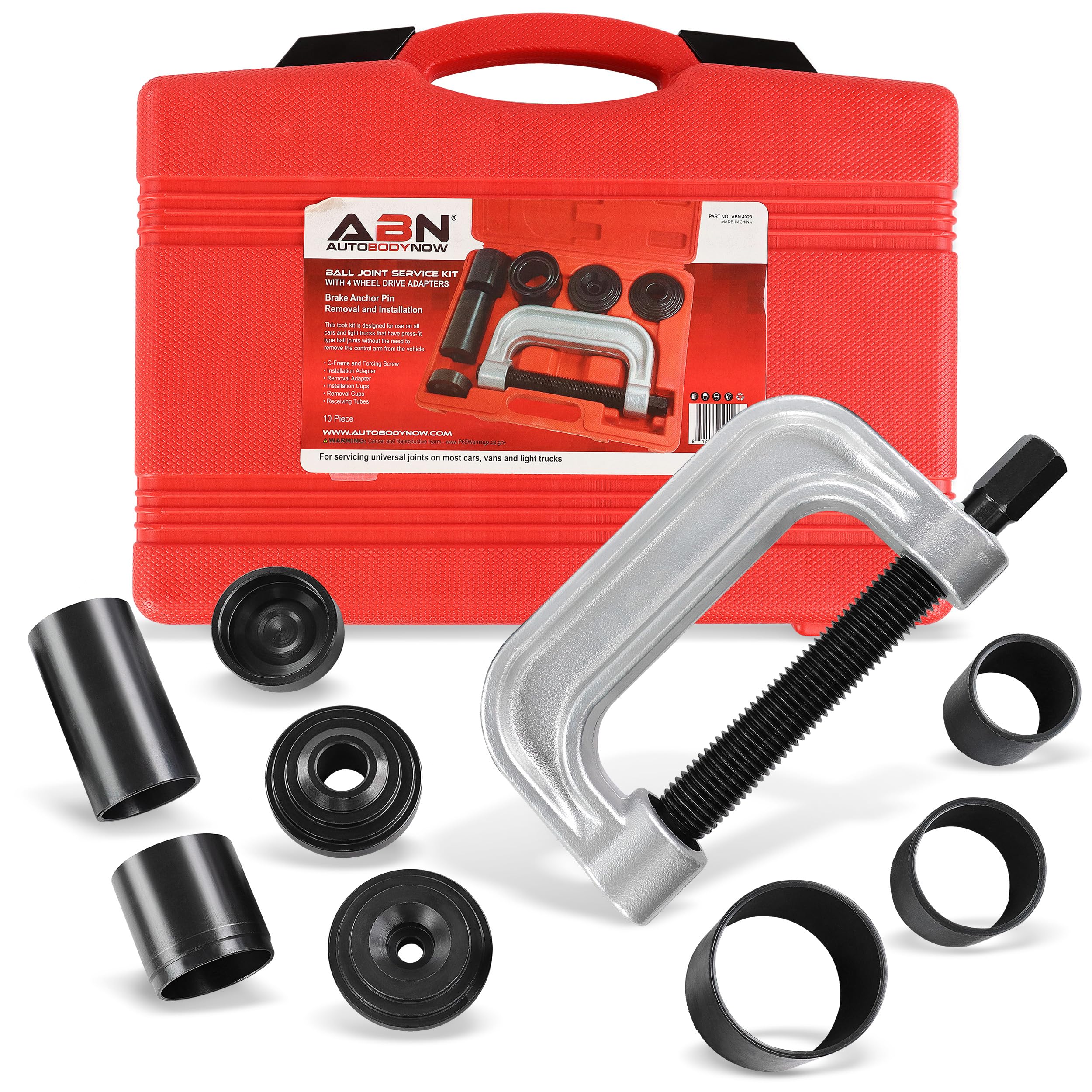 ABN Ball Joint Press Tool Set  10Pc Ball Joint Remover Tool Ball Joint Press Kit Service Tool Kit with Adapters