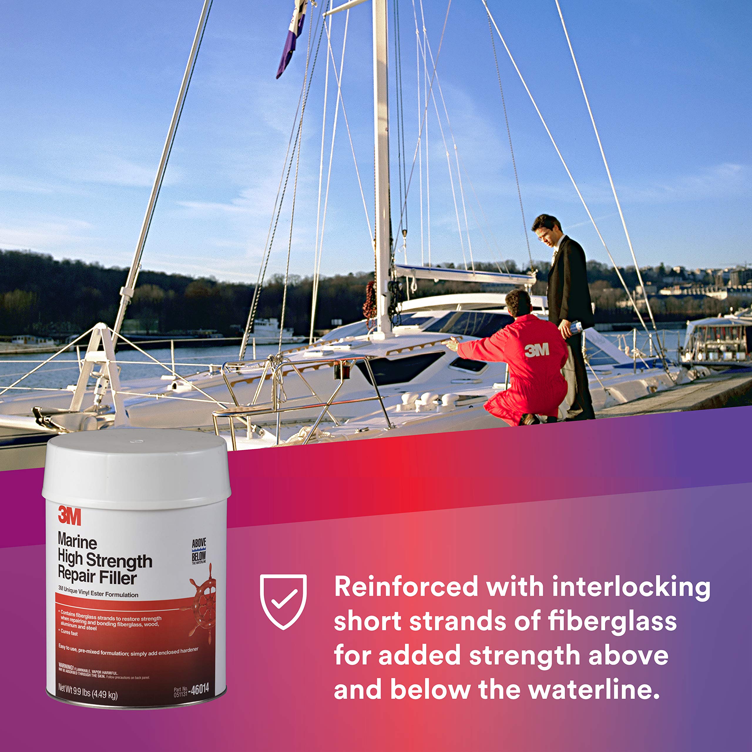 3M(Tm) Marine High Strength Repair Filler, 46014, 1 Gallon, 4 Per Case