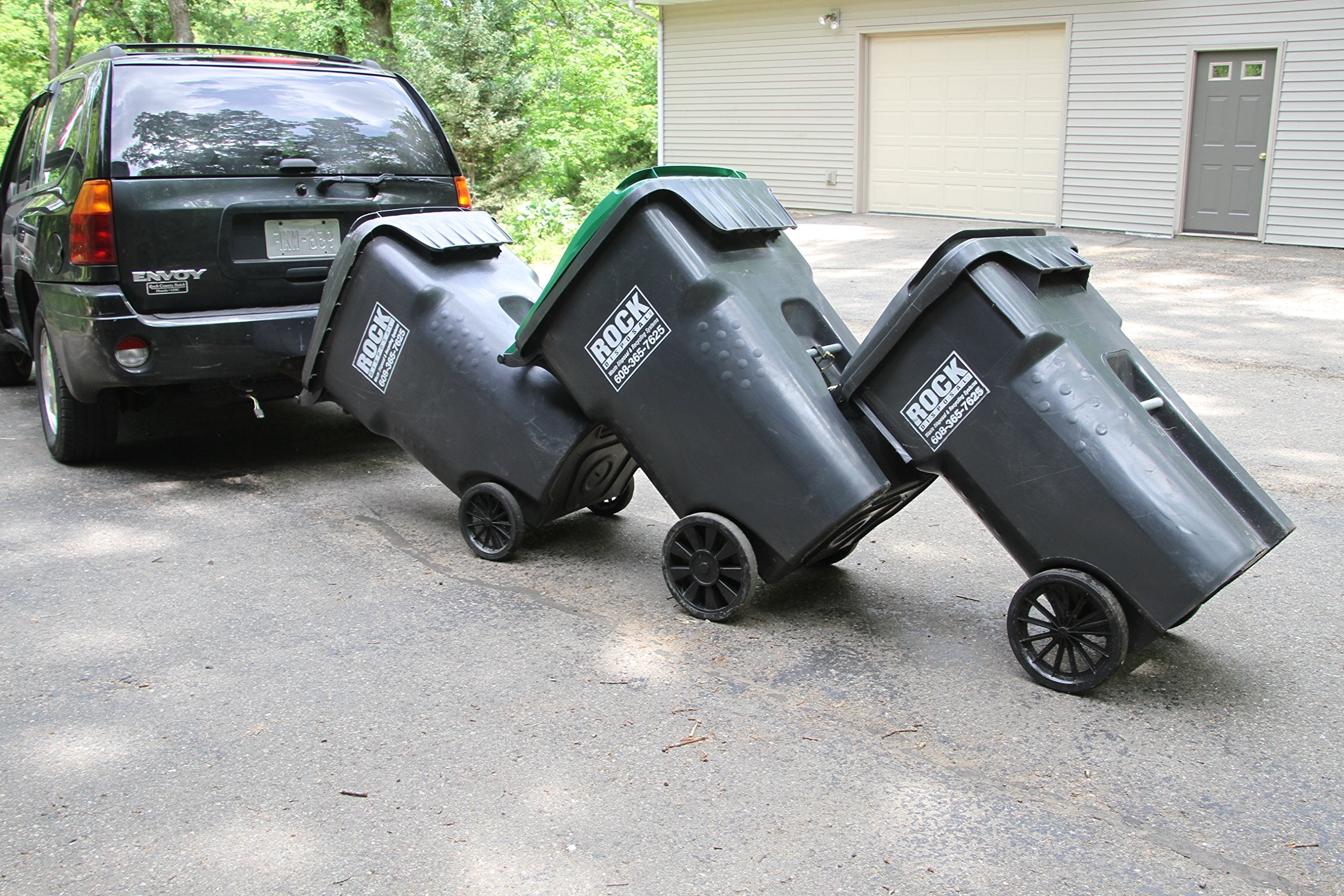 Garbage Commander Can Couplers - Hook Multiple Trash Cans, Small, Black, Carbon Steel, Model CC, Made in America