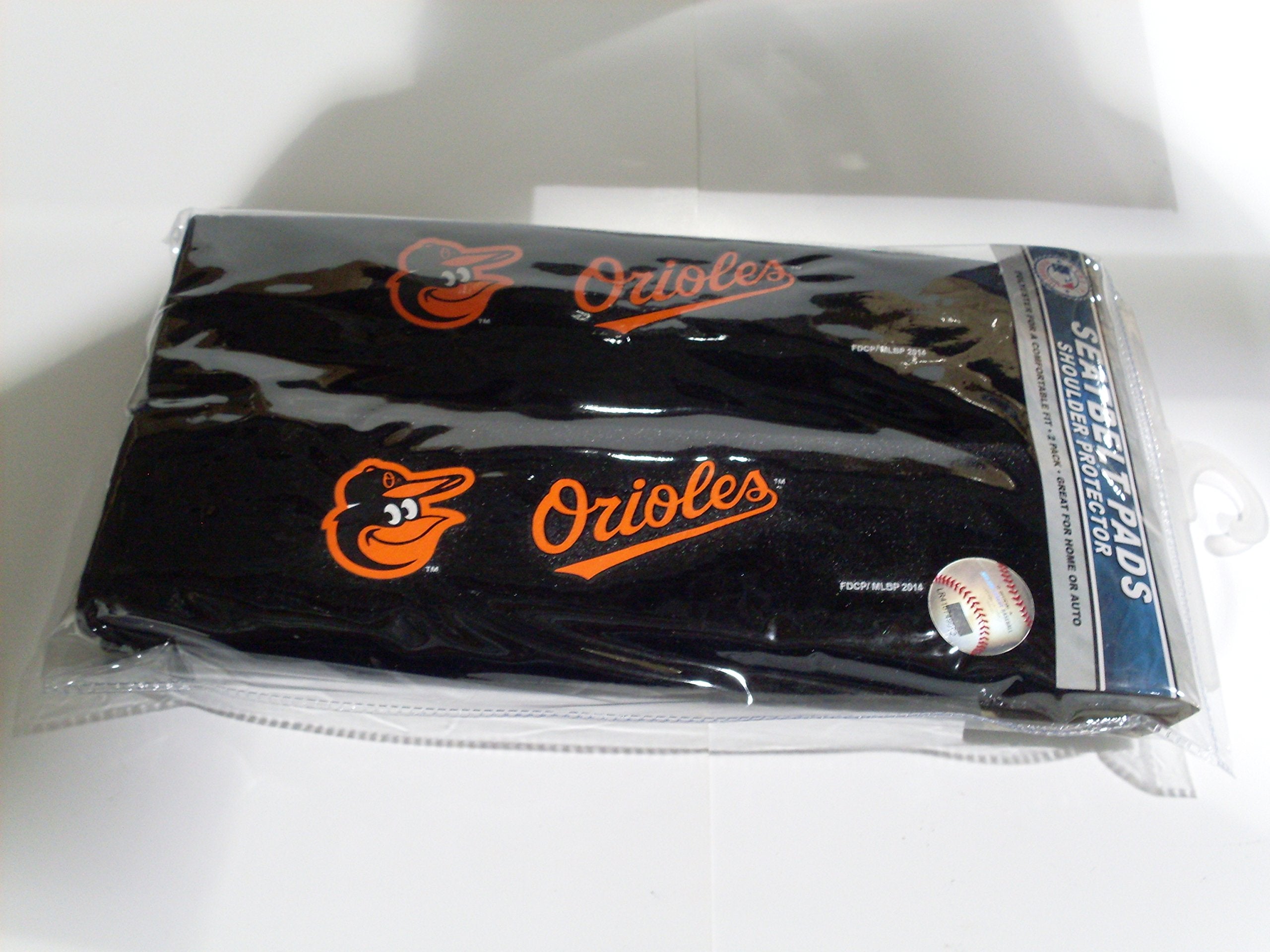 Fremont Die MLB Baltimore Orioles Seat Belt Pad, Pack of 2, One Size, Team Color - White