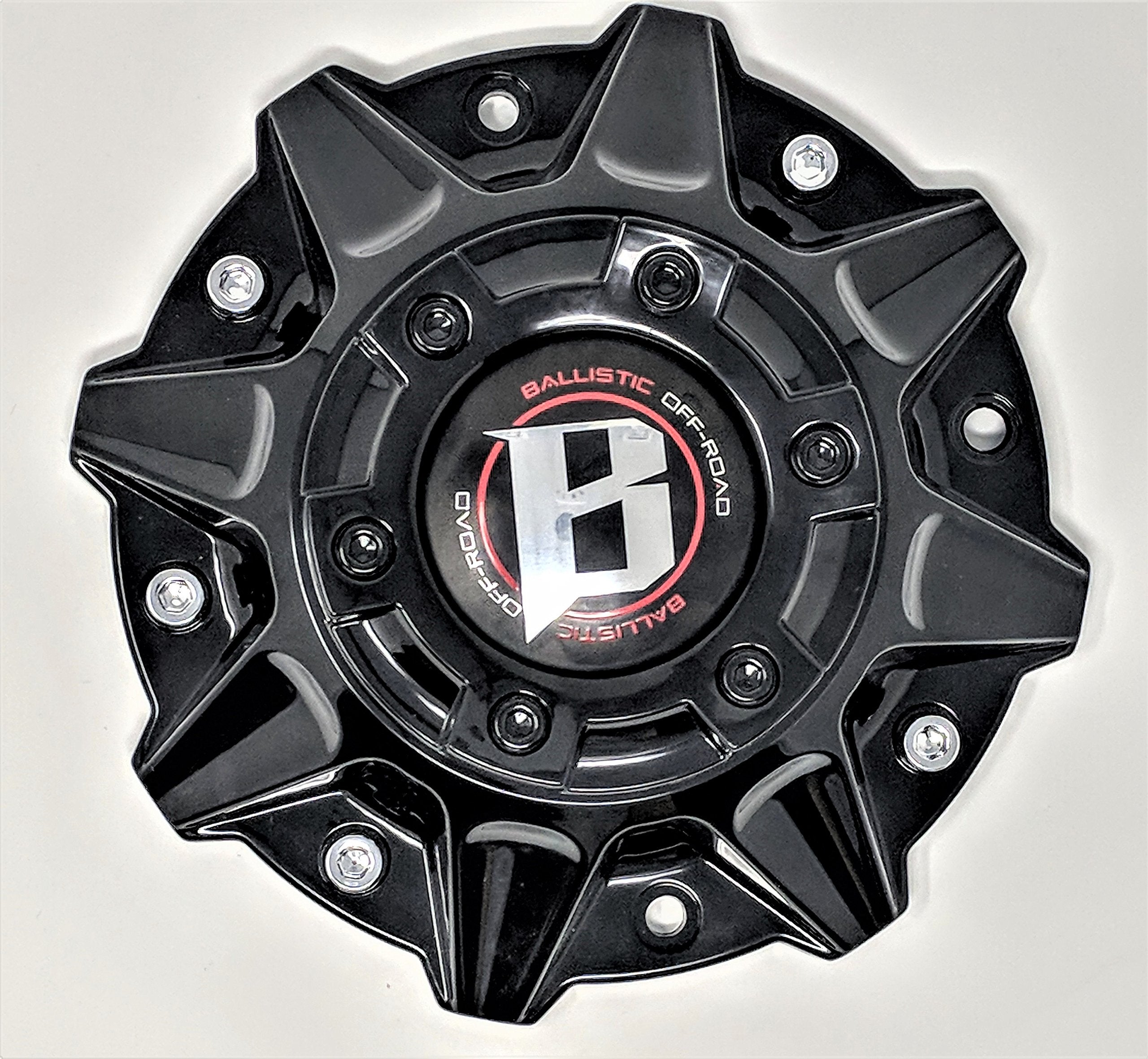 Ballistic Black Wheel Rim Center Cap LG1208-34 - Durable Plastic, Gloss Finish