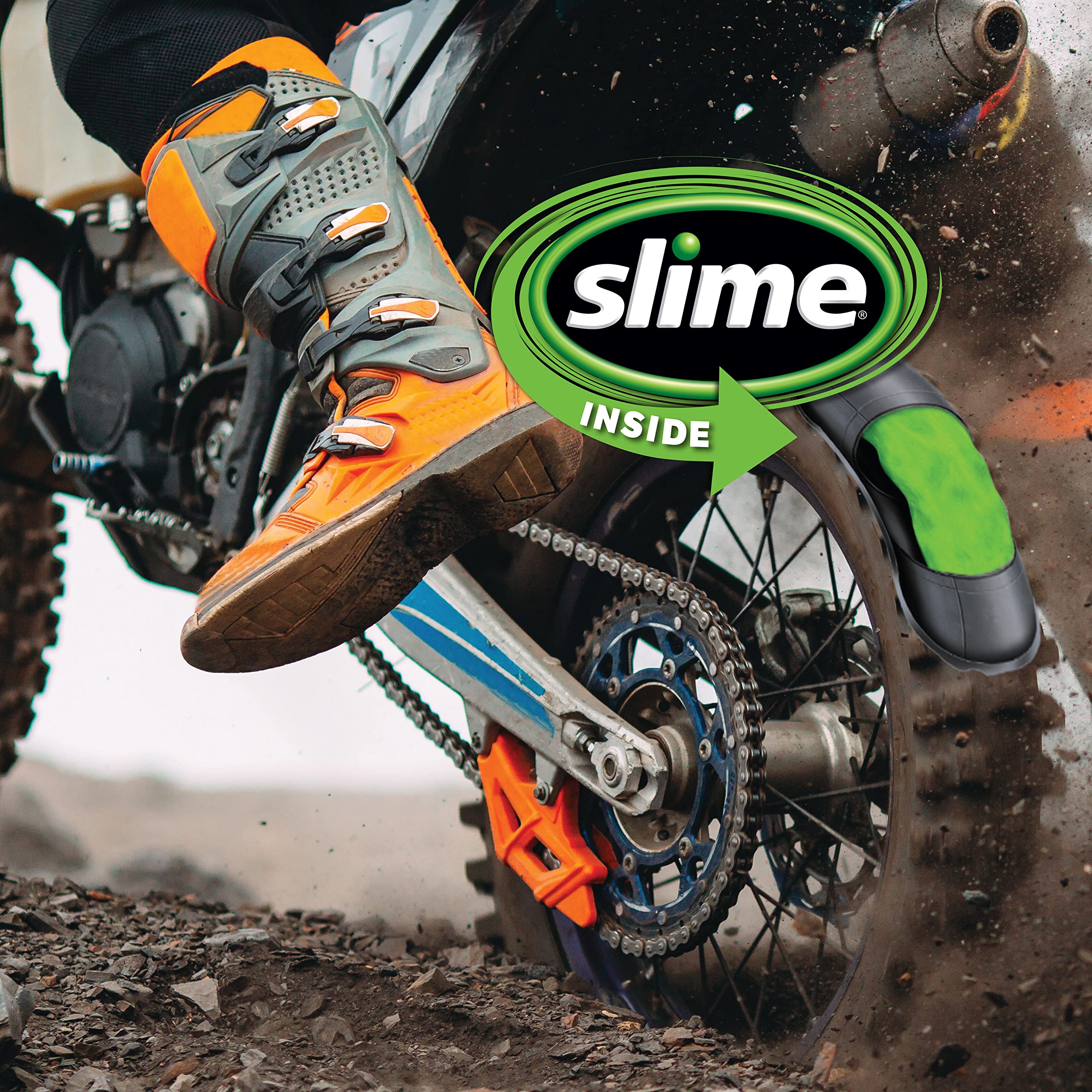 Slime 10004-6Pk Dirt Bike Tube Puncture Repair Sealant, Prevent And Repair, Suitable For All Dirt Bikes With Tubes, Non-Toxic, E