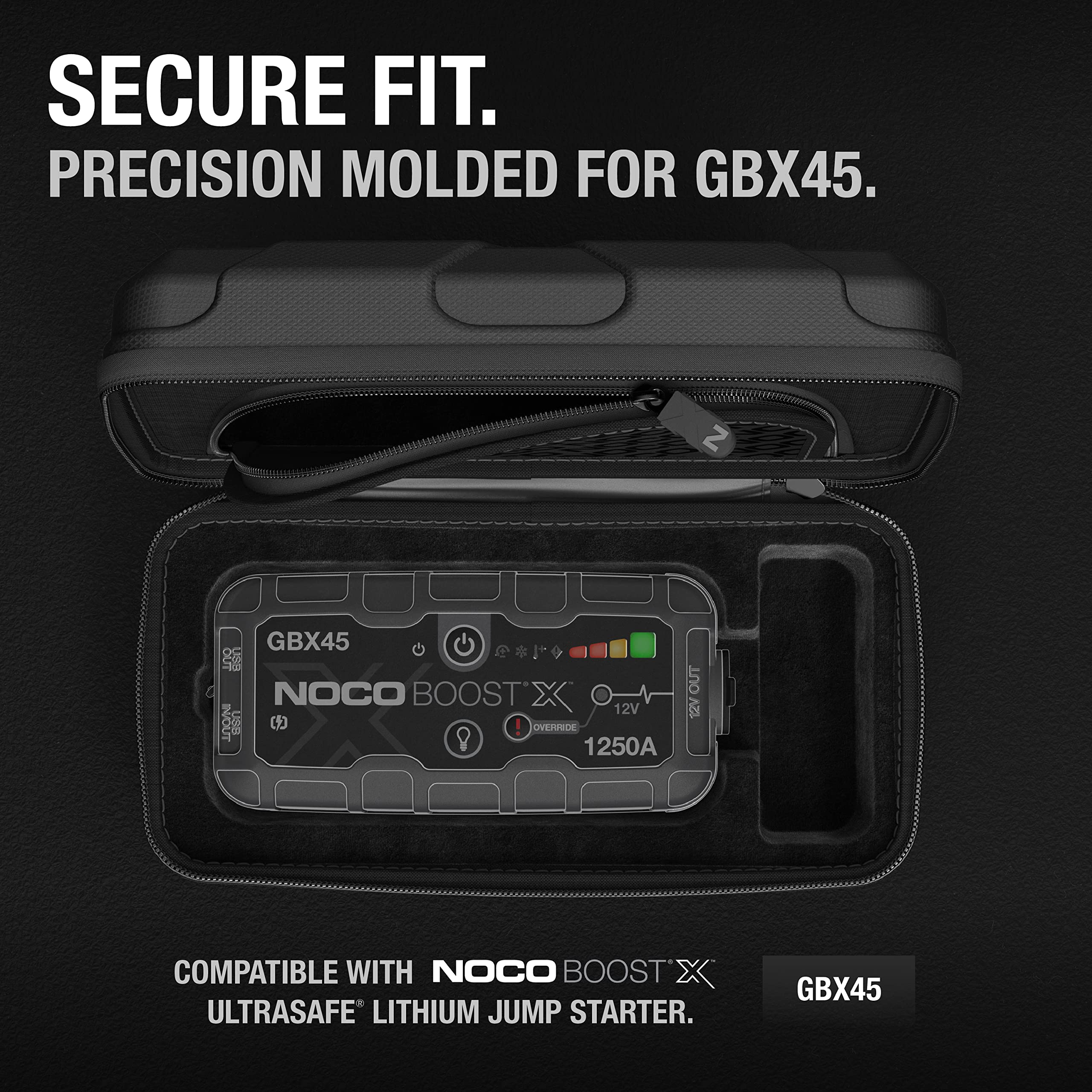 NOCO GBC101 EVA Protection Case for GBX45 Jump Starter, Black, Durable Ethylene Vinyl Acetate Material