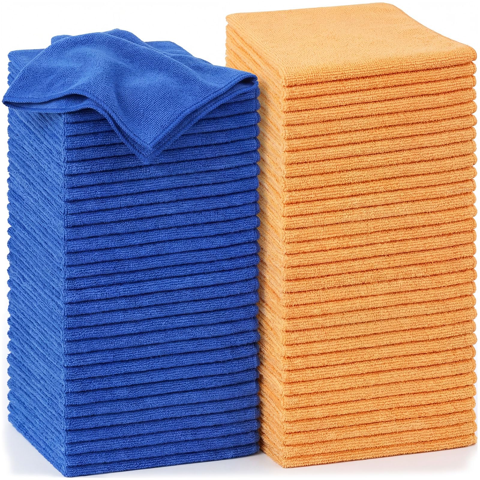 Nuenen 60 Pcs Microfiber Cleaning Cloths for Cars 16 x 16 Inch Ultra Absorbent Car Towels Drying Reusable Cleaning Supplies Hous