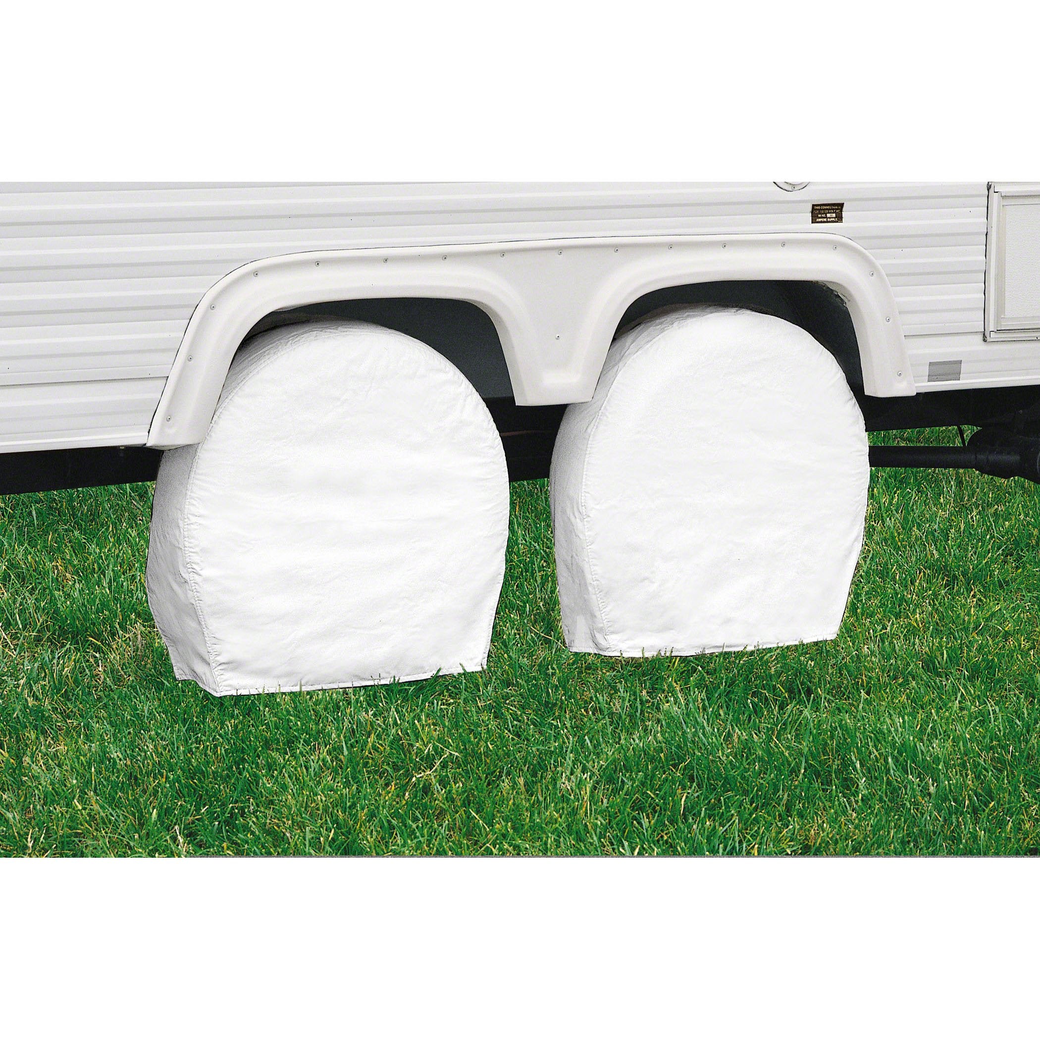 Classic Accessories Over Drive Rv Wheel Covers, Wheels 30-33 Diameter, 9 Tire Width, Snow White