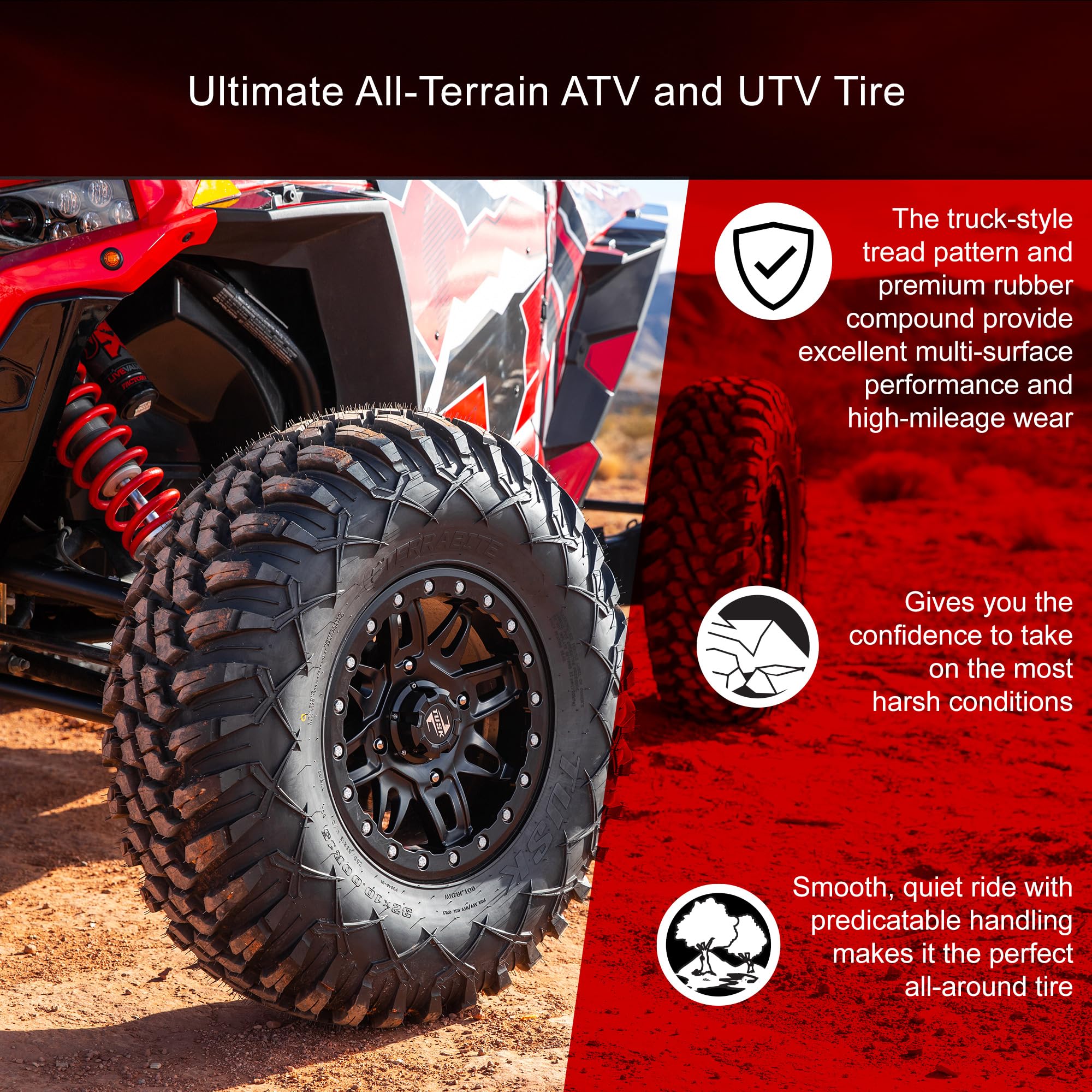Tusk Terrabite Set Of 4 Utv Atv Tires (27X9-12 / 27X11-12)