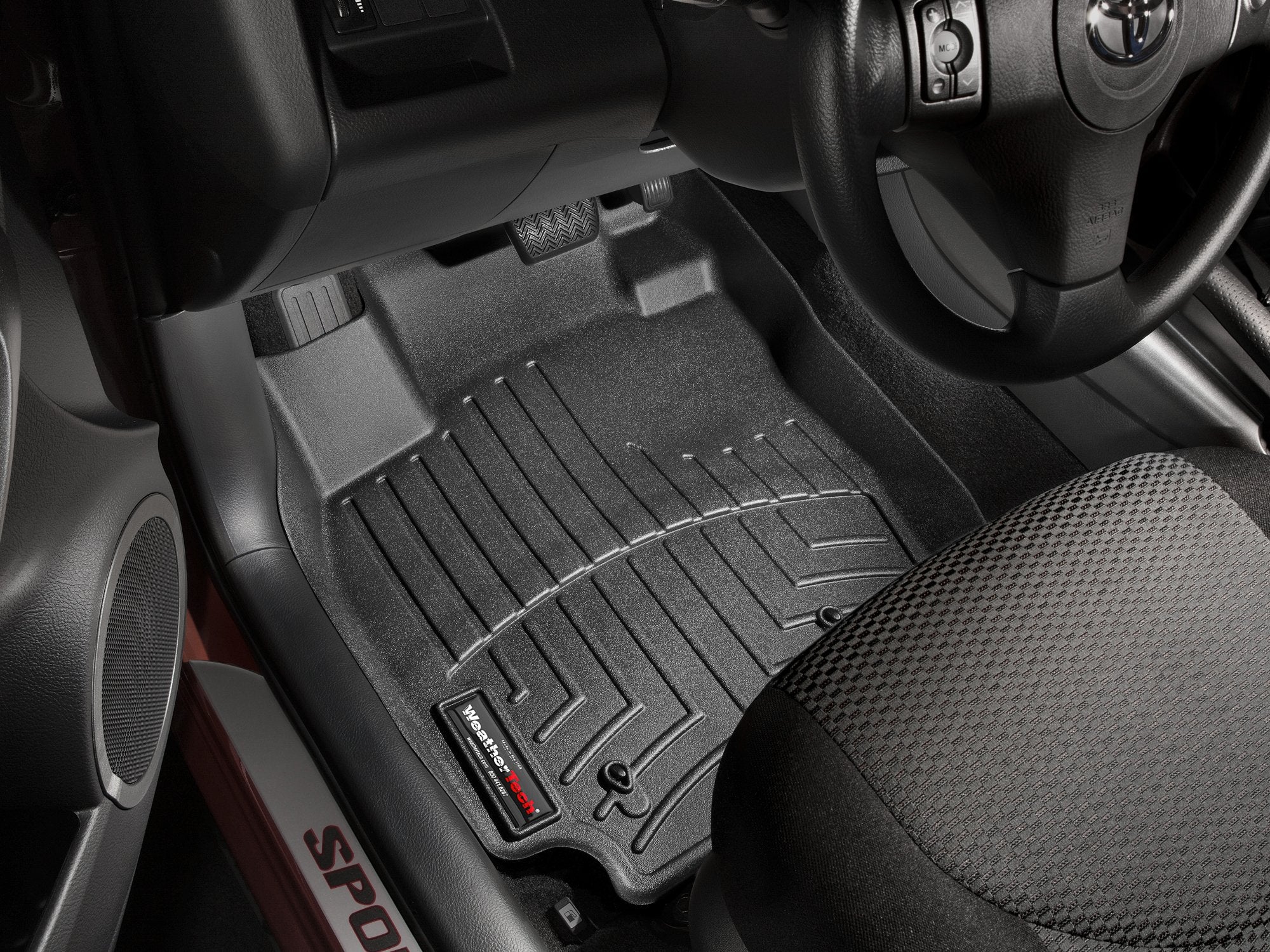 WeatherTech Custom Fit FloorLiners for Toyota RAV4-1st Row (440721), Black