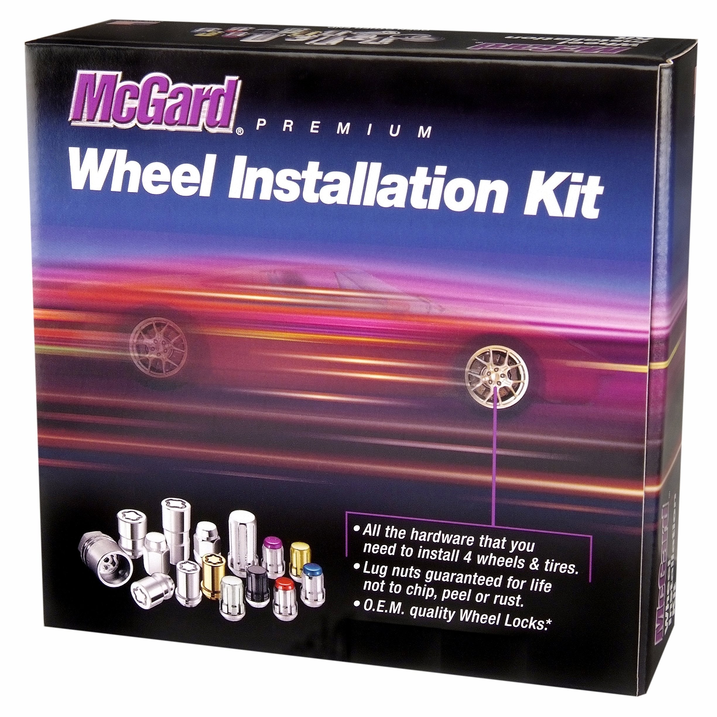 Mcgard 84563Bk Black (1/2'' - 20 Thread Size) Bulge Cone Seat Style Wheel Installation Kit For Jeep Wrangler - 23 Piece