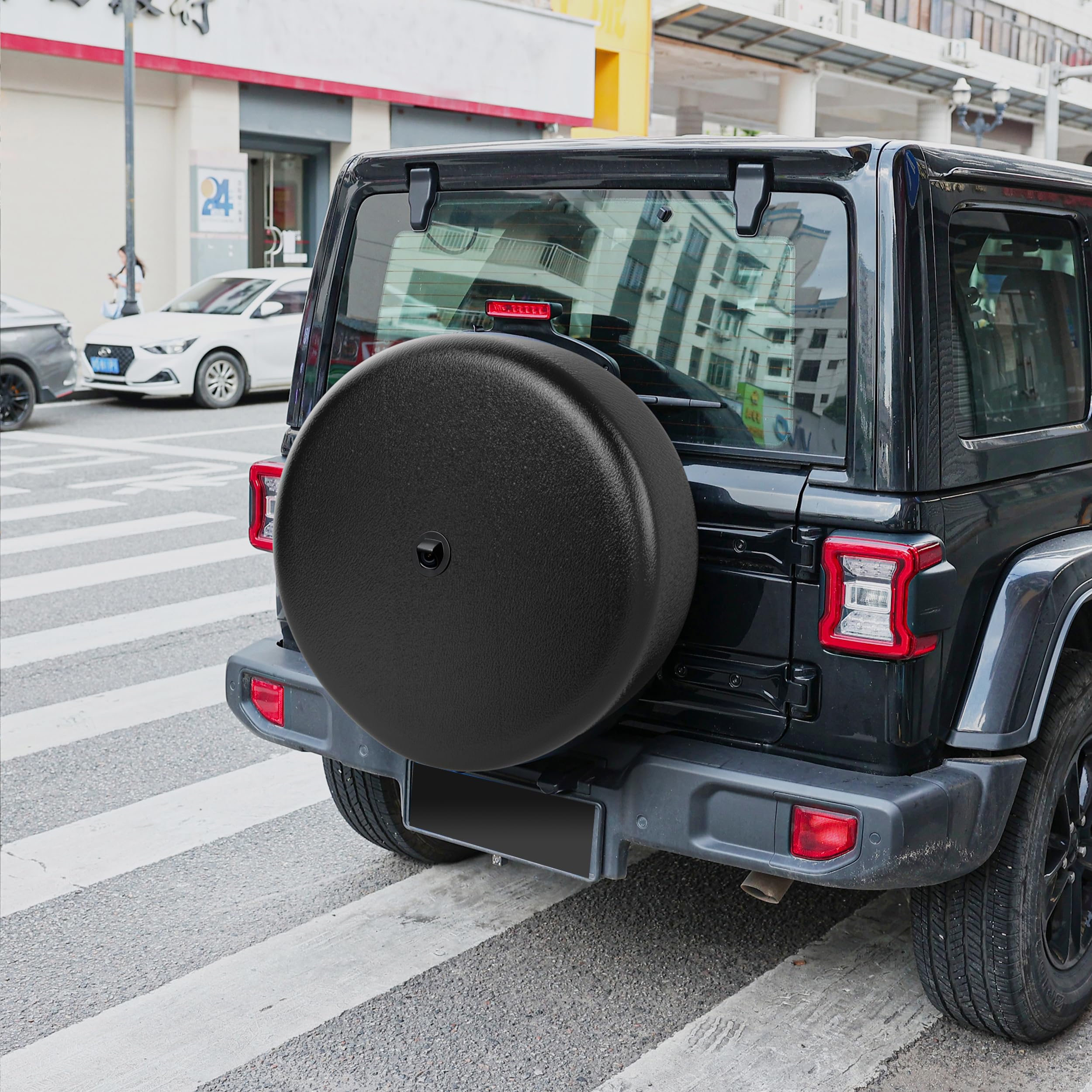 MOONET Tire Cover for Jeep Wrangler JL (2018-2025) - Black, 32" for 245/75R17, 255/75R17, 255/70