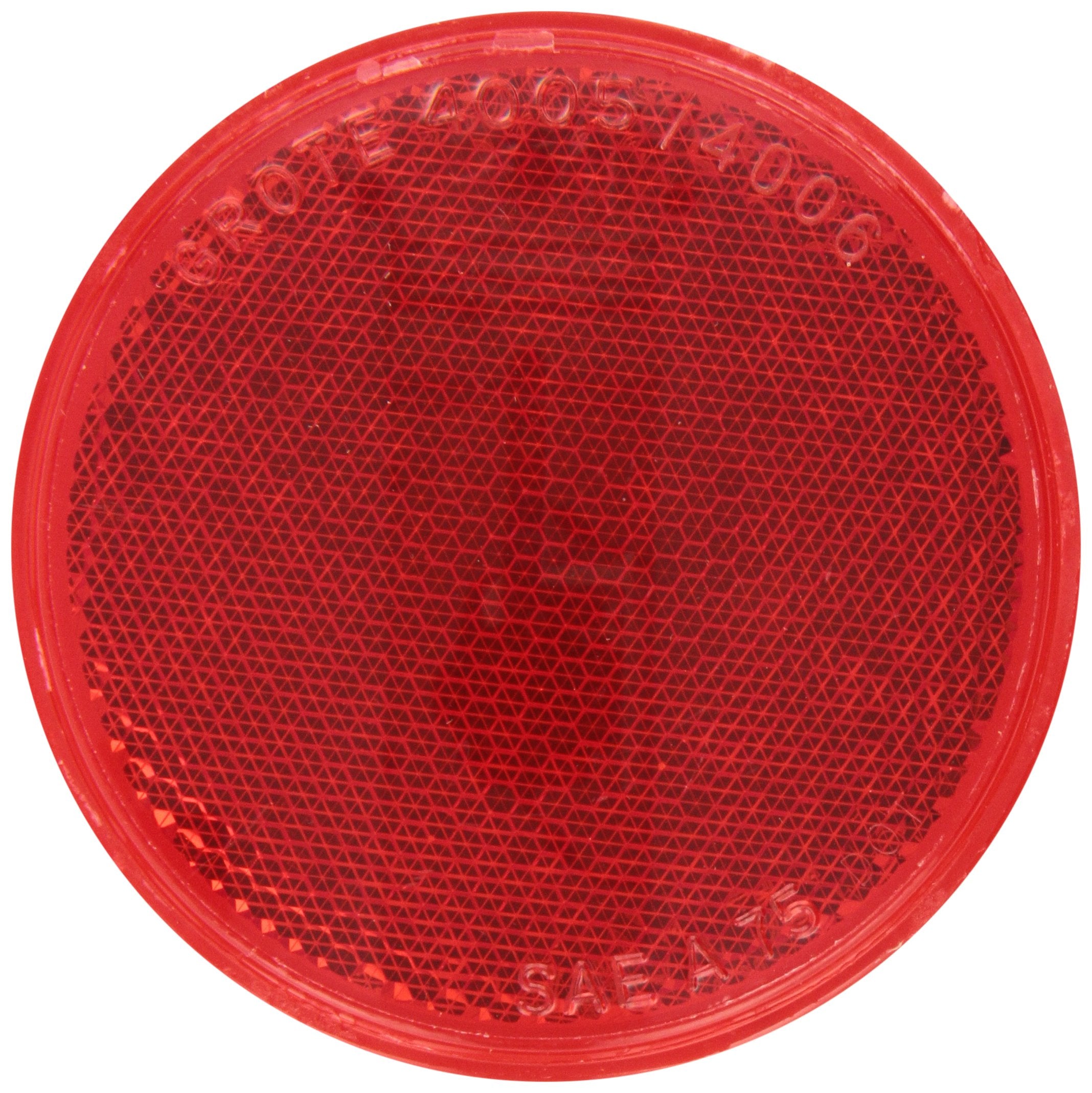Grote 40062 Red 3' Round Sealed Stick-On Reflector