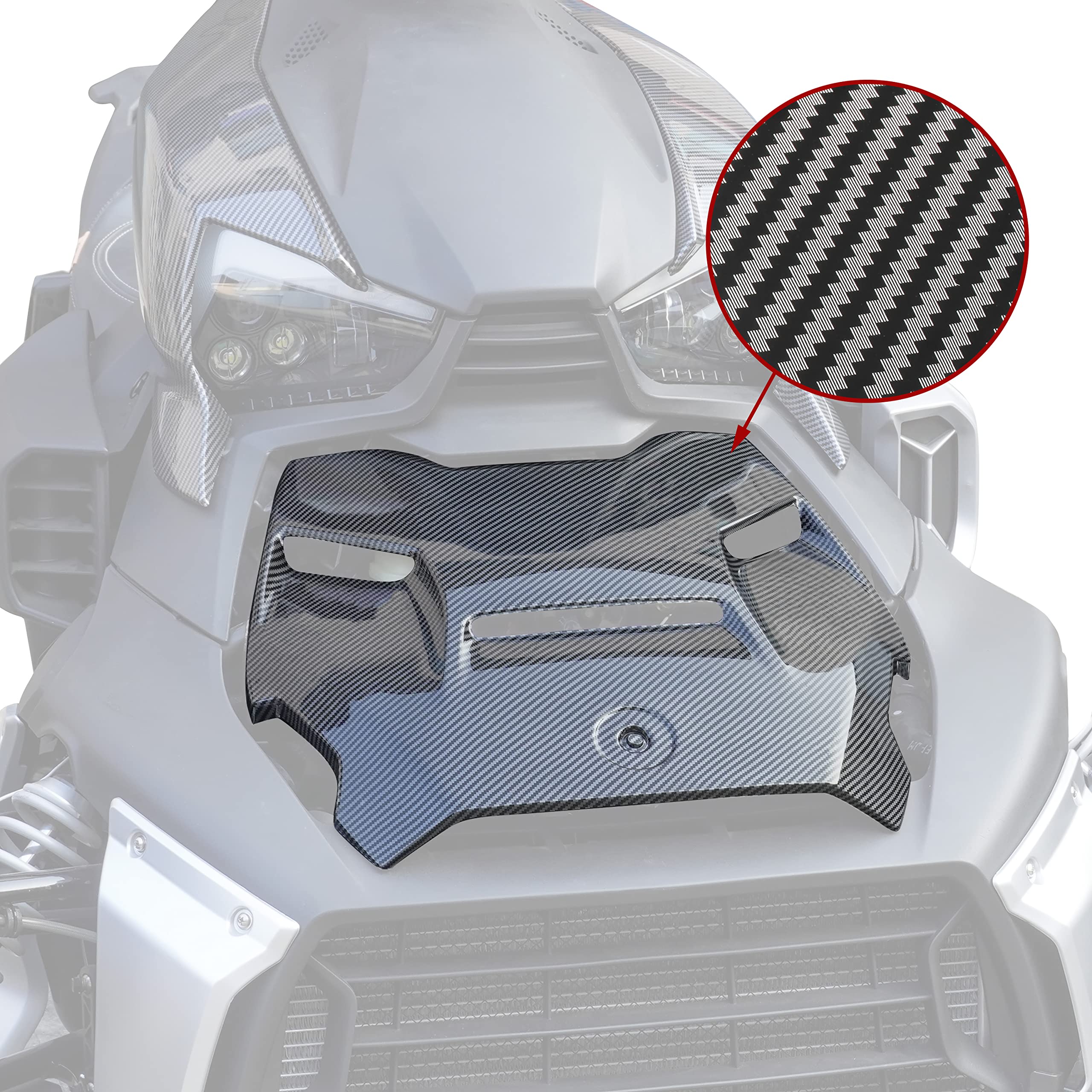 SAUTVS Epic Hood Panel for Can-Am Ryker, Carbon Fiber Color Style Epic Turbo Hood Scoop for Can-Am Ryker 600 900 & Ryker Rally E