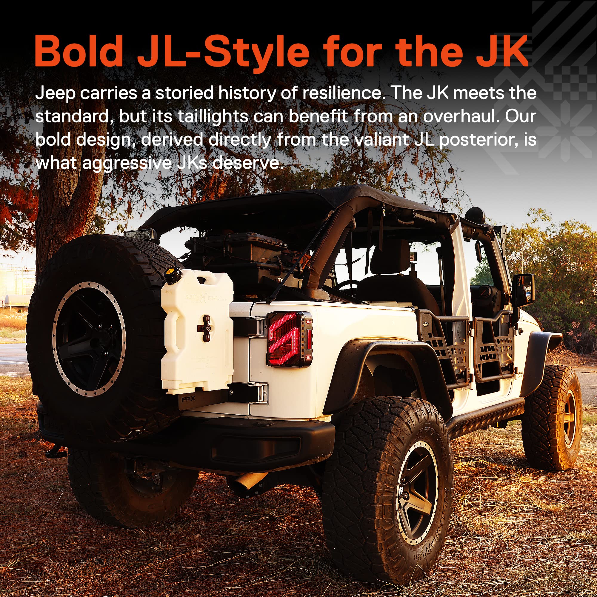 True Mods Led Tail Lights Compatible With Jeep Wrangler Jk Jku Sport/Sahara/Rubicon 2007-2018 Unlimited Accessories [Dot-Approve