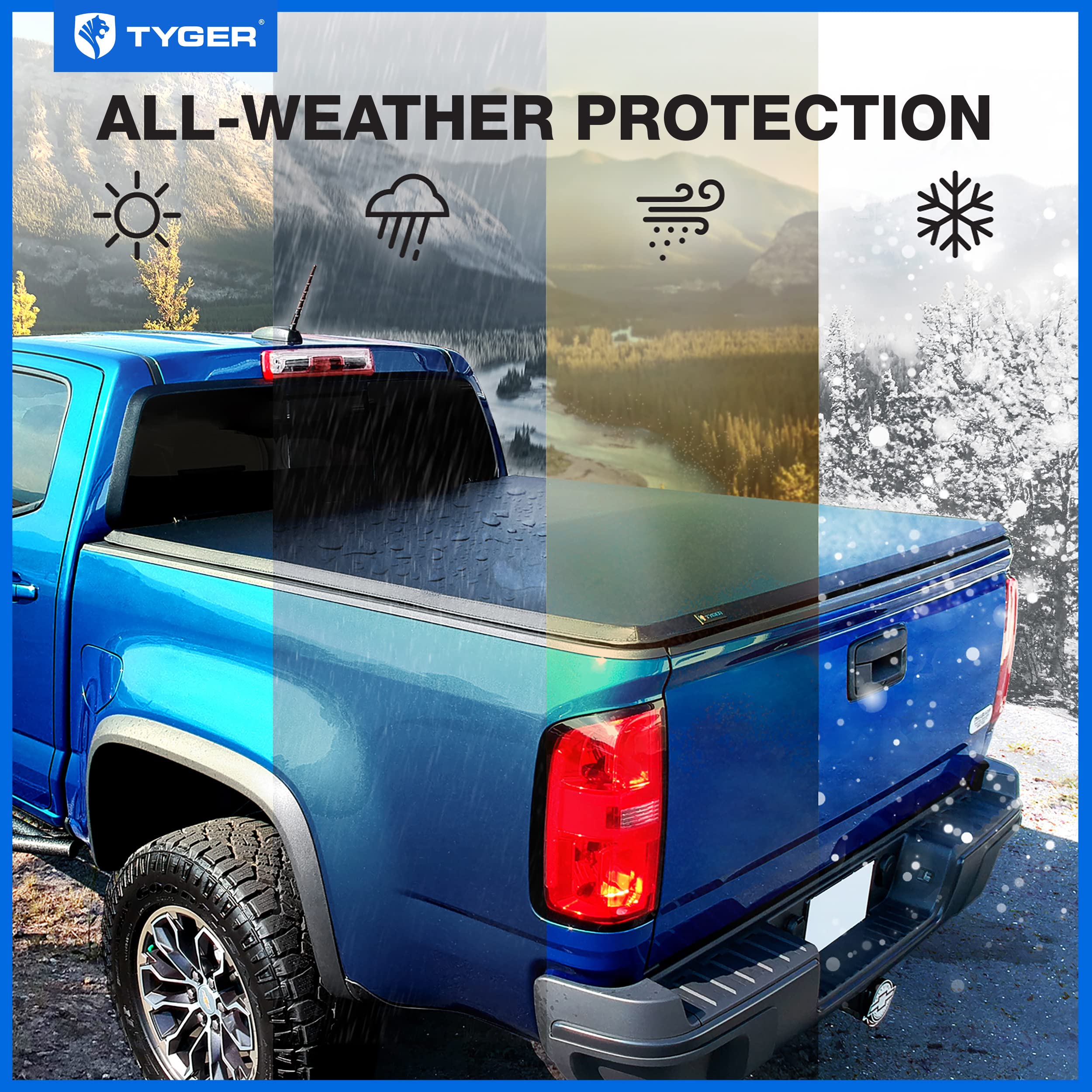 Tyger Auto T3 Soft Tri-fold Truck Bed Tonneau Cover Compatible with 1999-2016 Ford F-250 F-350 Super Duty | Fleetside 8' (98'')