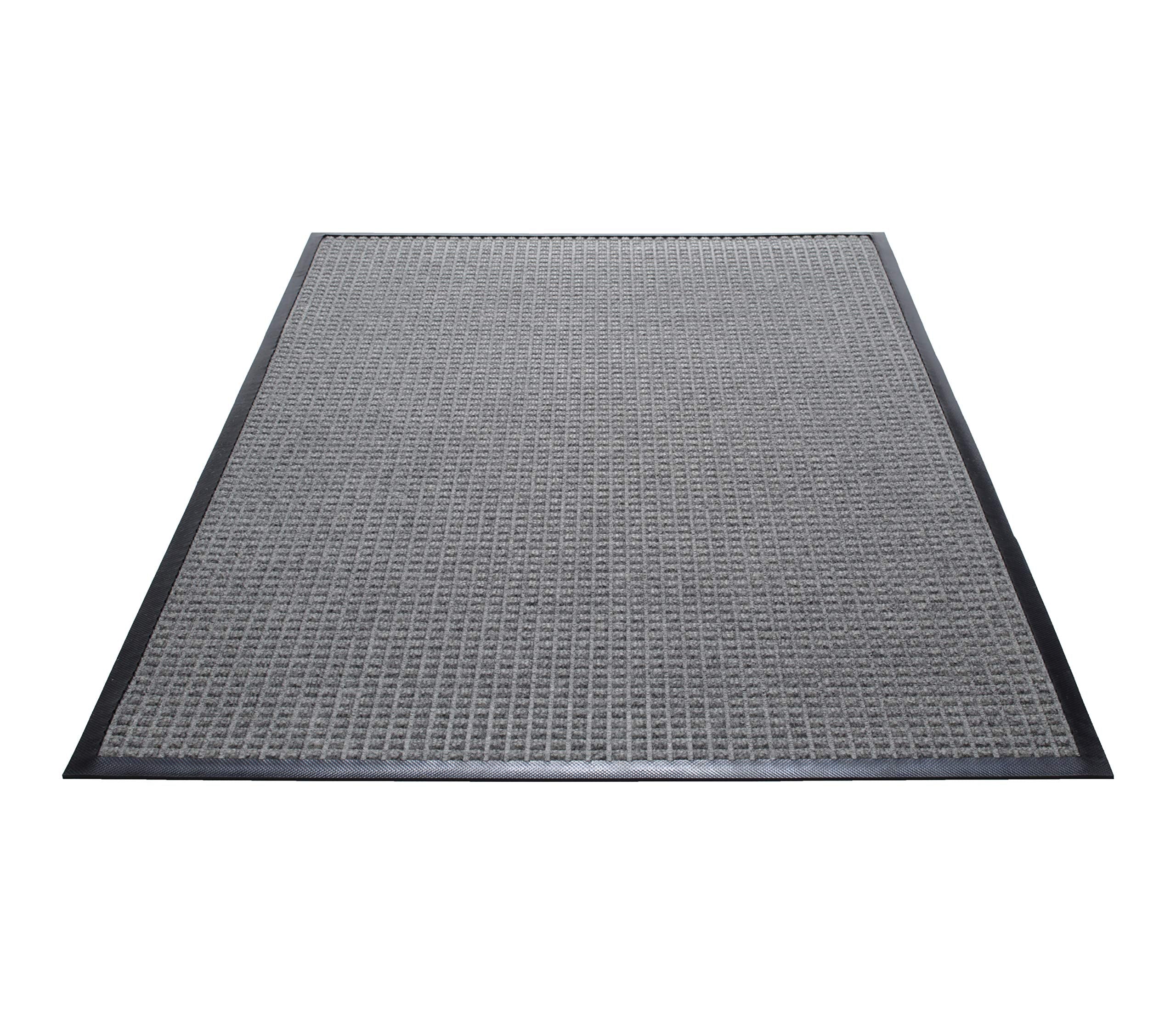 Guardian WaterGuard Indoor/Outdoor Wiper Scraper Floor Mat, Rubber/Nylon, 4'x12', Grey
