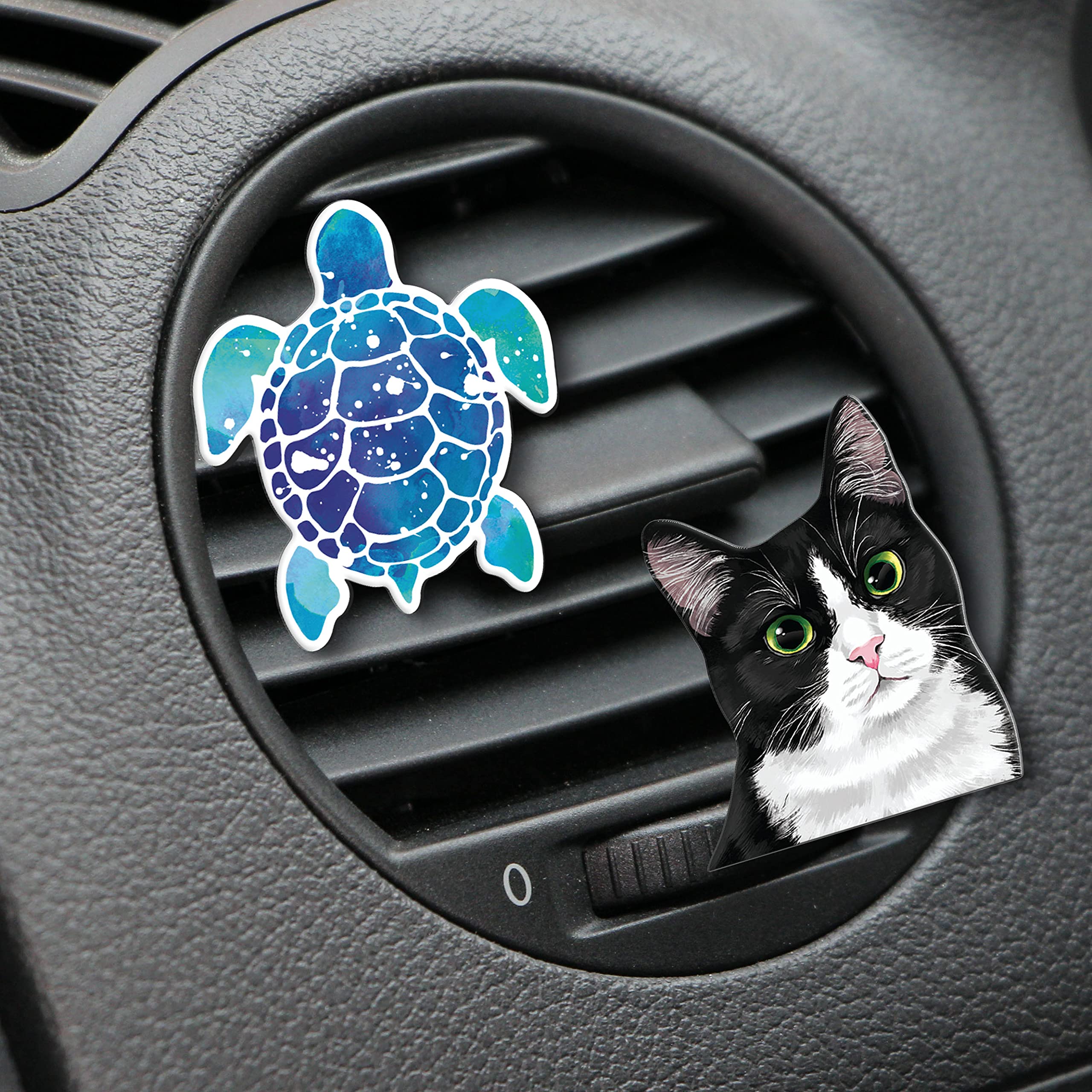 WIRESTER Fresh Scented Car Air Freshener Vent Clip, Decorative Accessories, Interior Decoration for Cars - Blue Sea Turtle