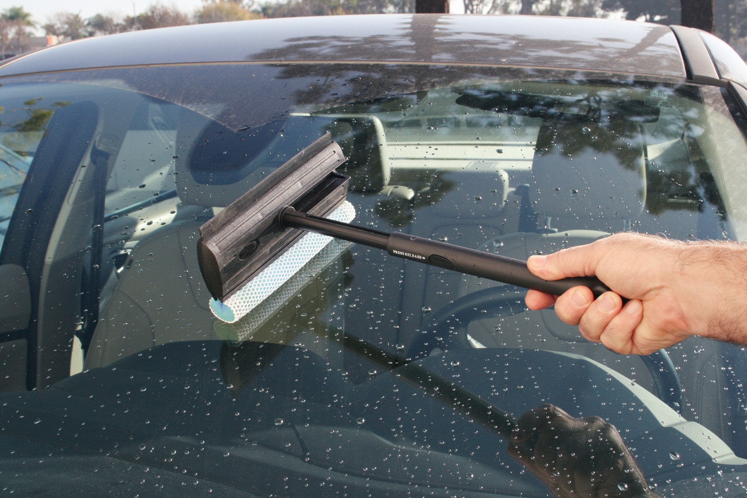 Carrand 9038 8'' Compact Folding Squeegee , Black