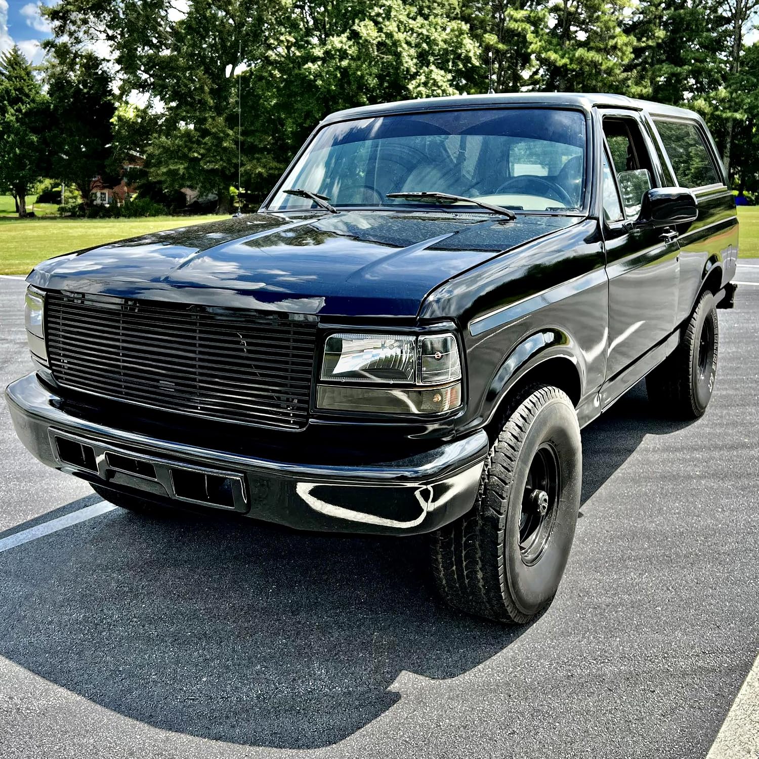Spec-D Tuning Black Housing Clear Lens Headlights + Bumper Lights + Corner Lamps Compatible with 1992-1996 Ford F150 F250 F350 B