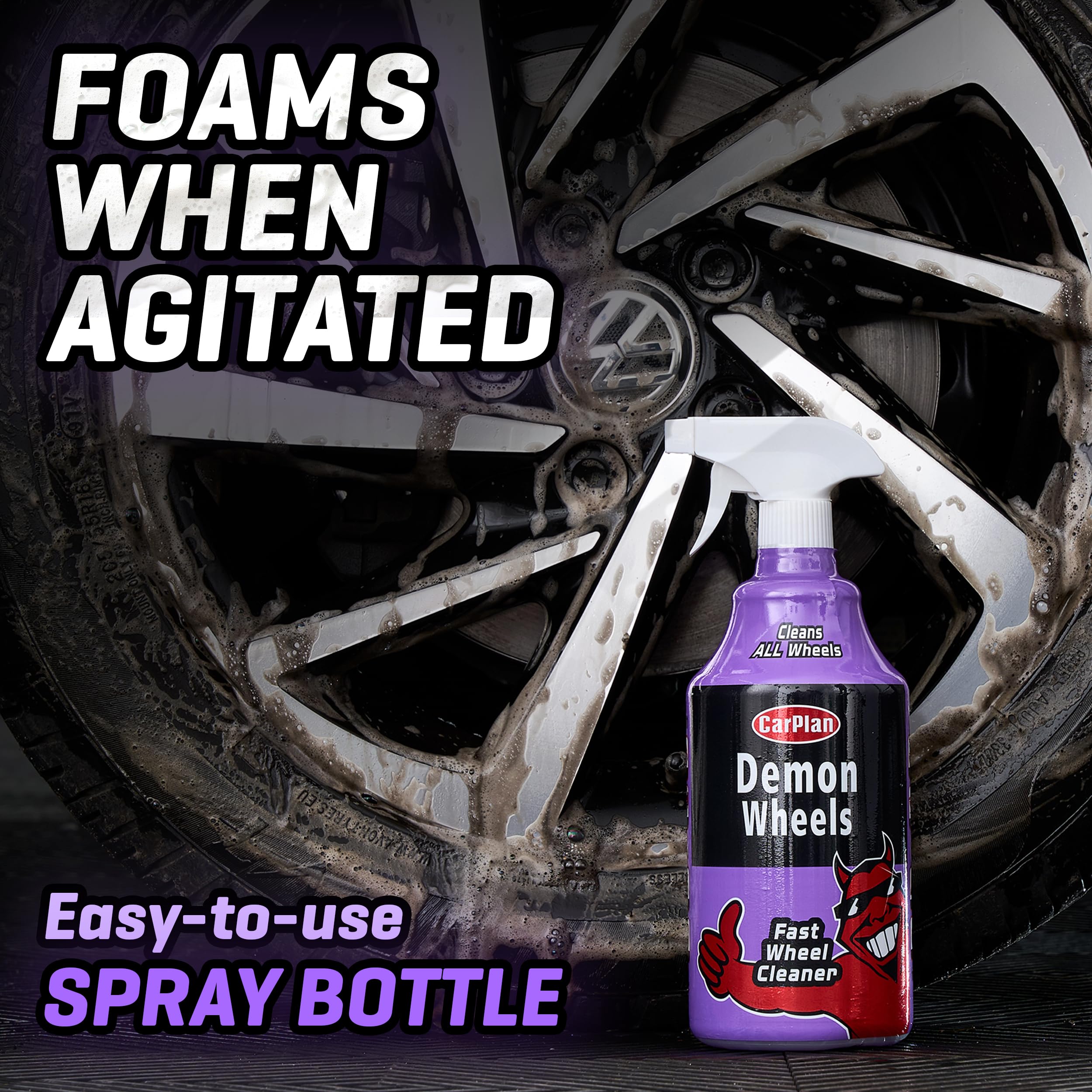 Carplan Demon Wheels 34 Fl Oz (1L) - Fast Wheel Cleaner