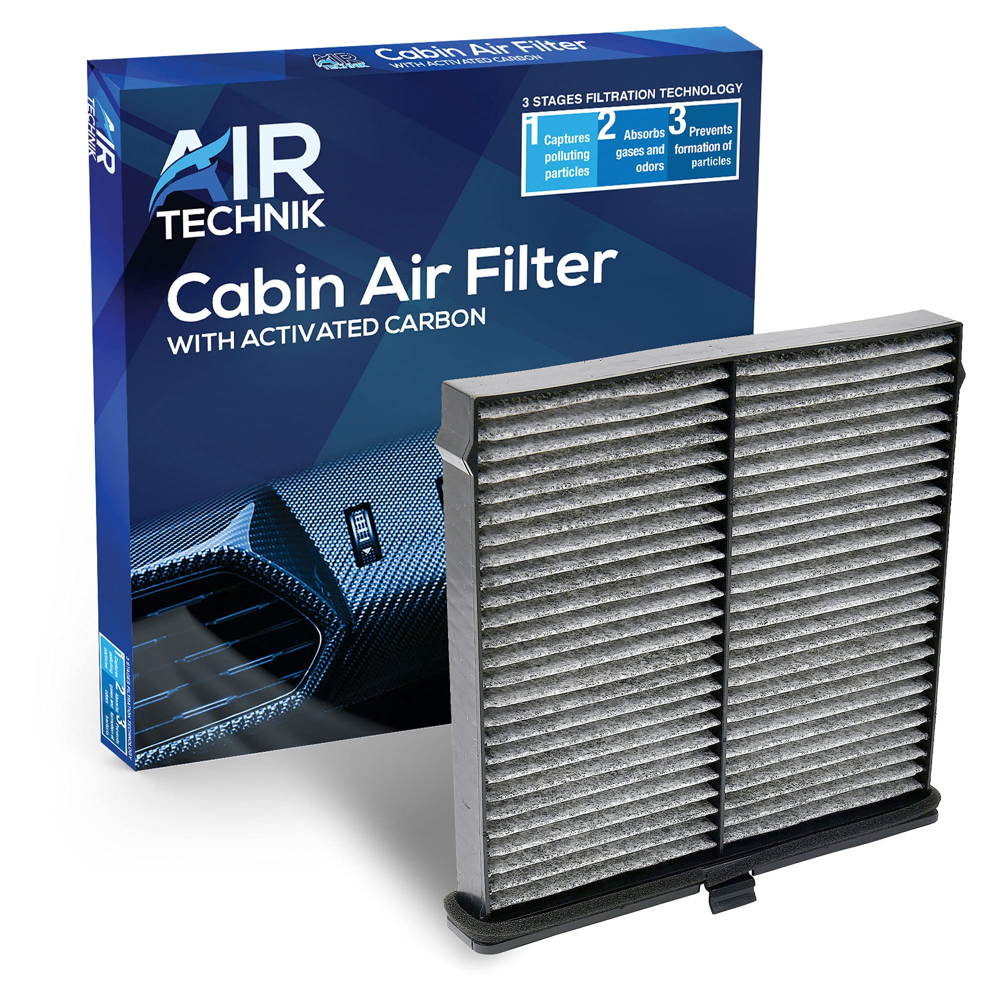 AirTechnik CF12140 Cabin Air Filter w/Activated Carbon | Fits Mazda 2 20212024, CX3 20162022/ Scion IA 2016 / Toyota Yaris 20