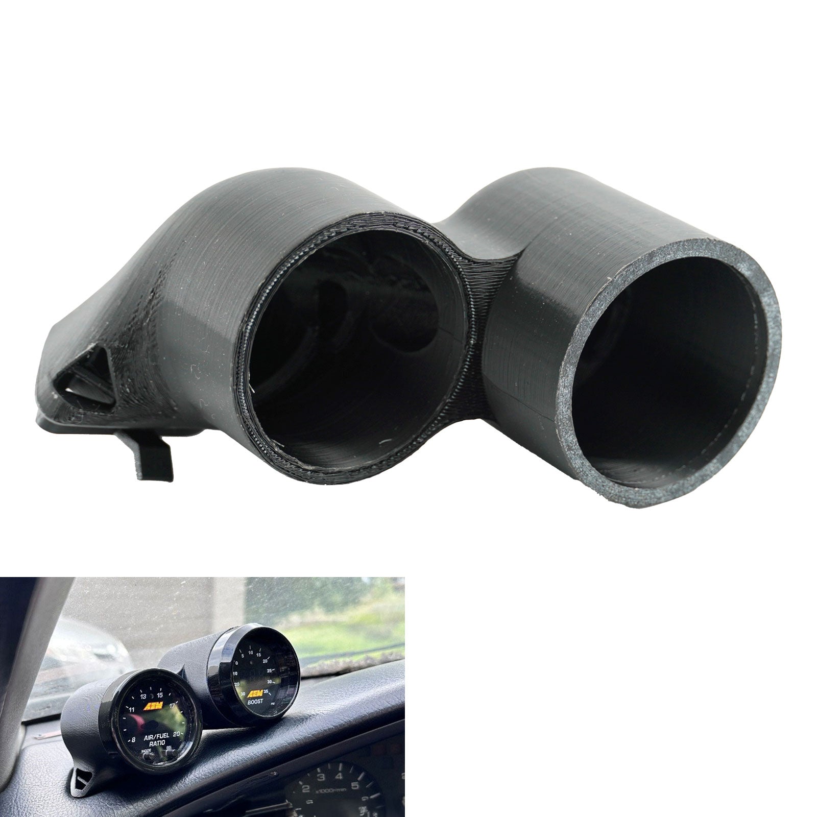 52MM Dual Gauge Pod Mount For 1992-1995 Honda Civic EG Functional Window Vent