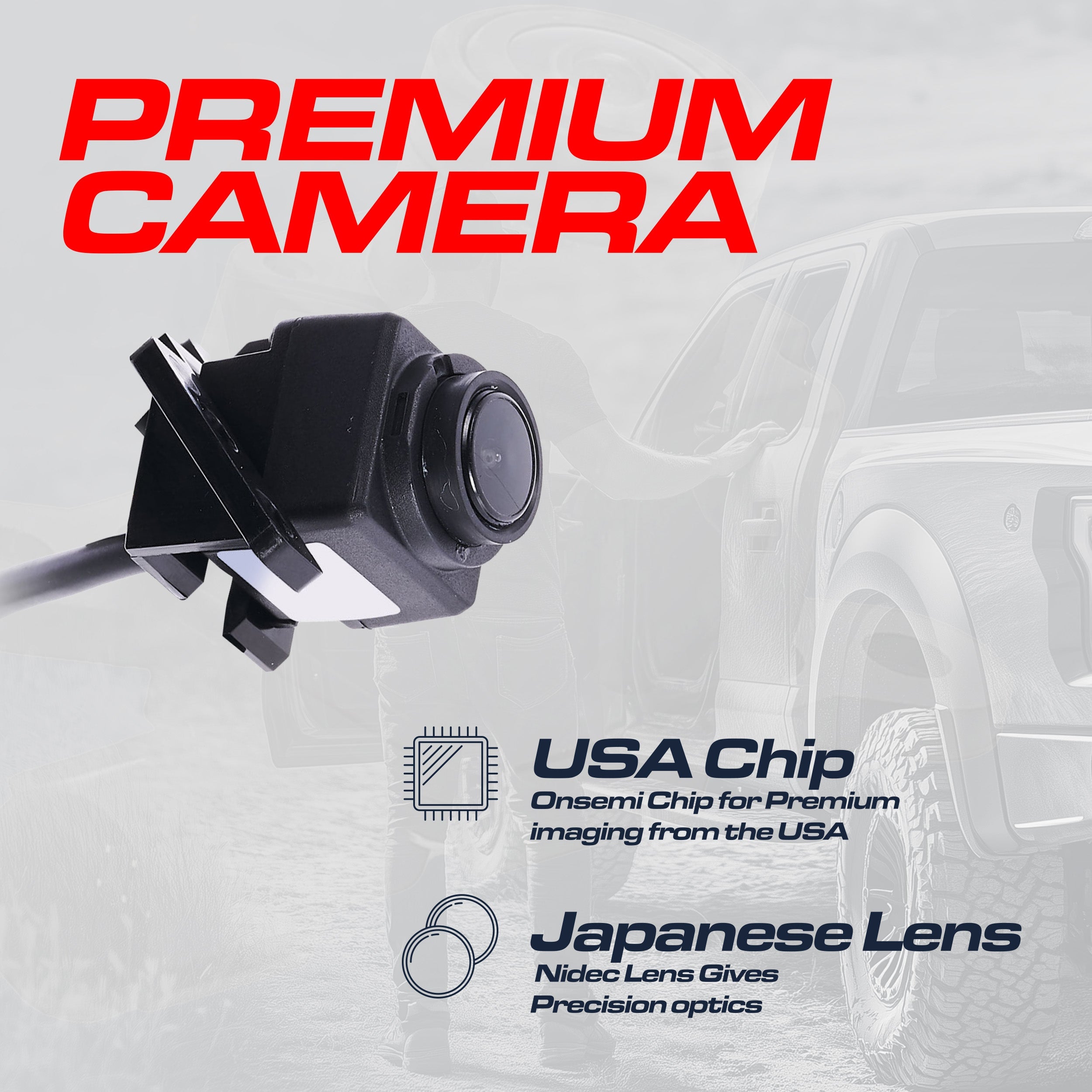 Cadillac ATS Coupe (2015-2019), ATS-V Coupe (2016-2019), ATS Sedan (2013-2018), ATS-V Sedan (2016-2018) OEM Replacement Backup Camera OE Part # 20976983, 23386282