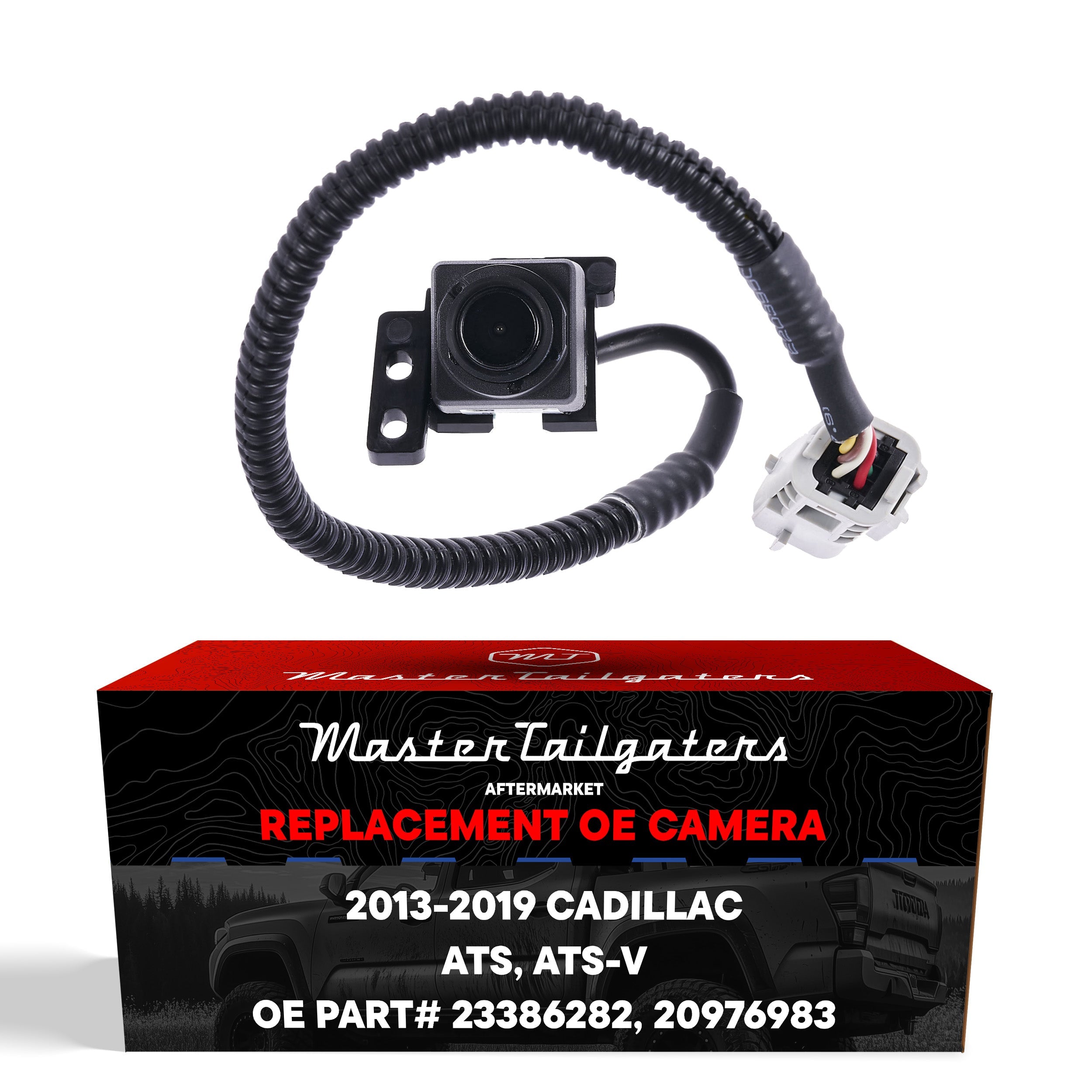 Cadillac ATS Coupe (2015-2019), ATS-V Coupe (2016-2019), ATS Sedan (2013-2018), ATS-V Sedan (2016-2018) OEM Replacement Backup Camera OE Part # 20976983, 23386282