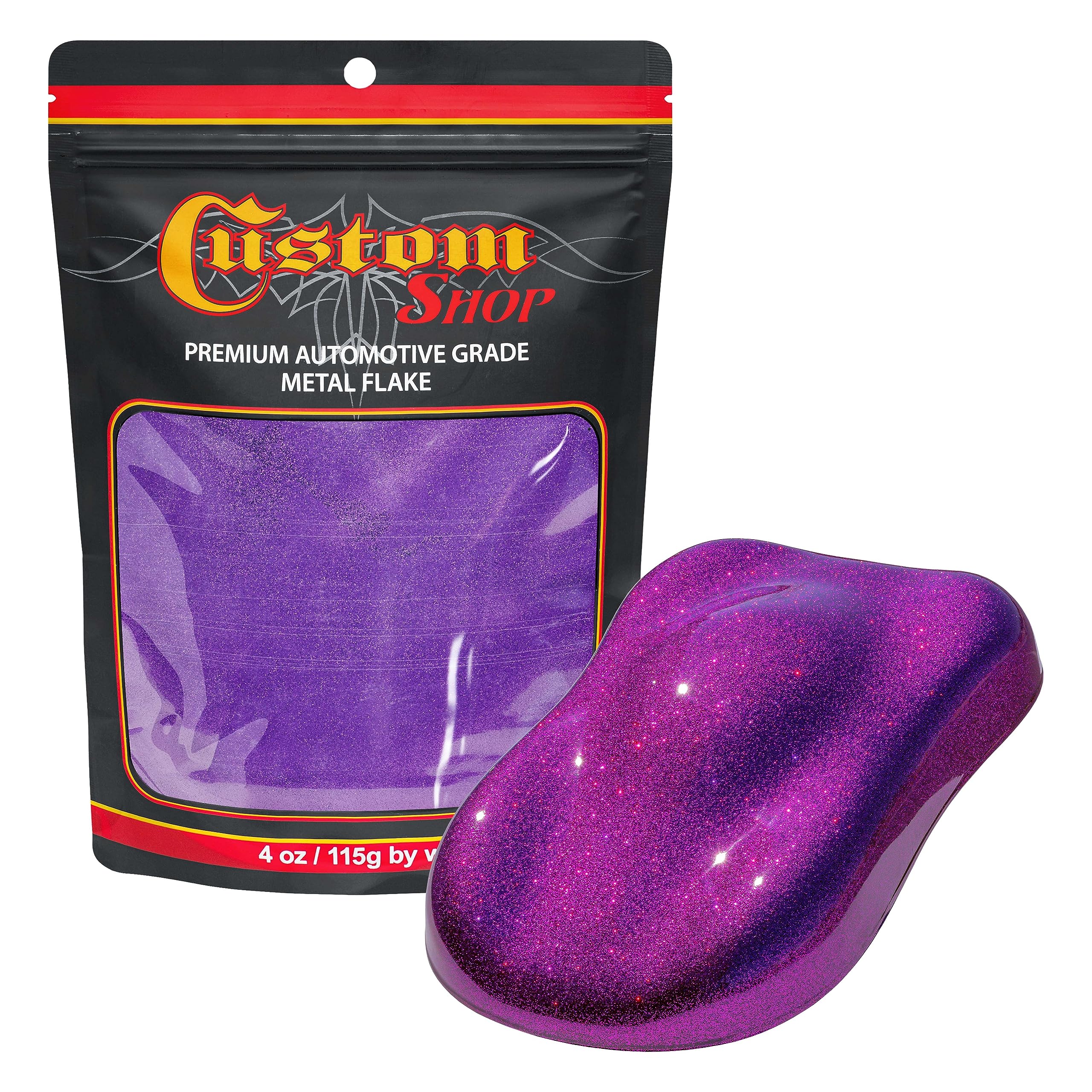 Custom Shop - Deep Purple - 4-Ounces of Micro Metal Flake .004'' 100 Micron Size - Premium Automotive Grade Flake, UV, Fade & So