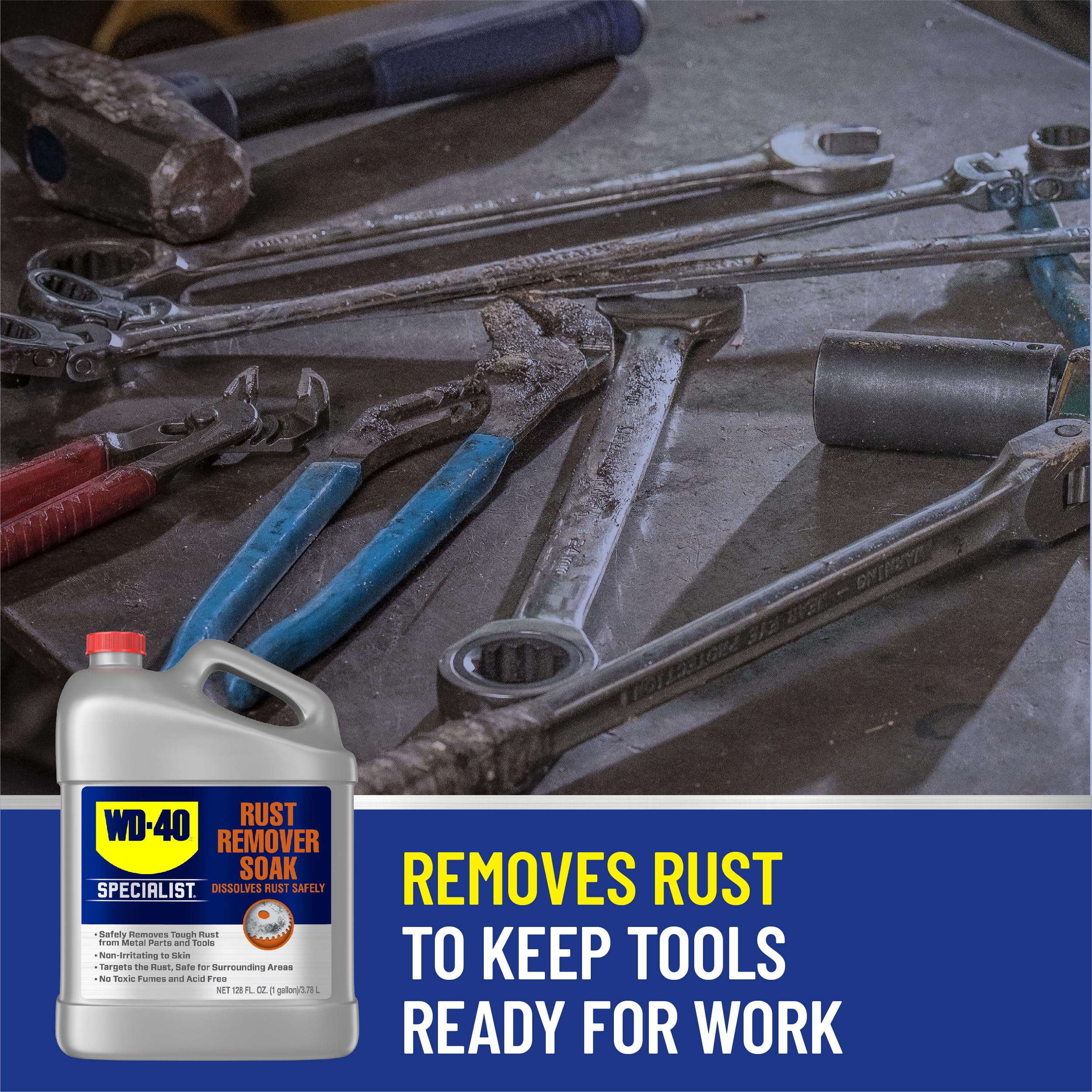Wd-40 Specialist Rust Remover Soak, One Gallon