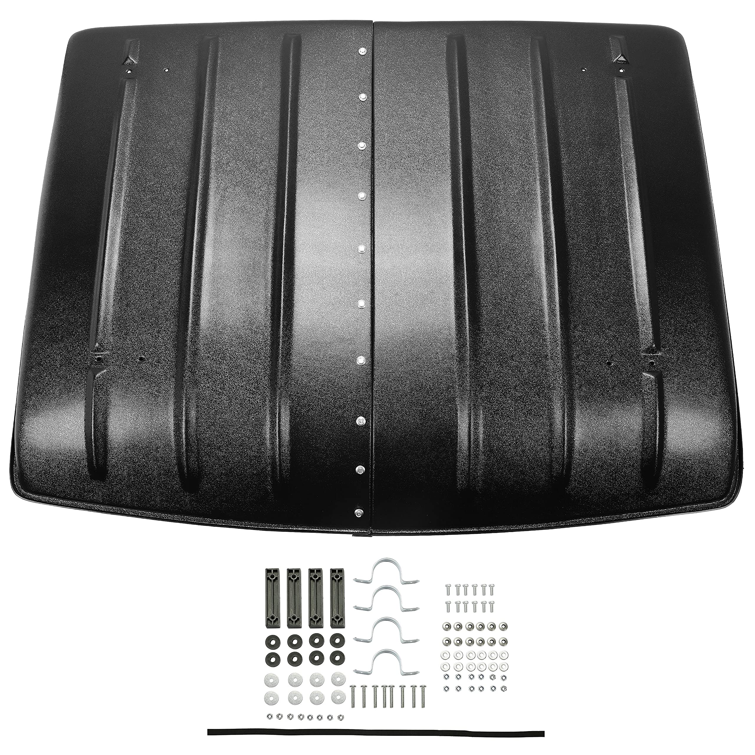 KUAFU Hard Roof Top for 2005-2024 Kawasaki Mule 600 610 SX 4X4 UTV, Black Plastic Replacement
