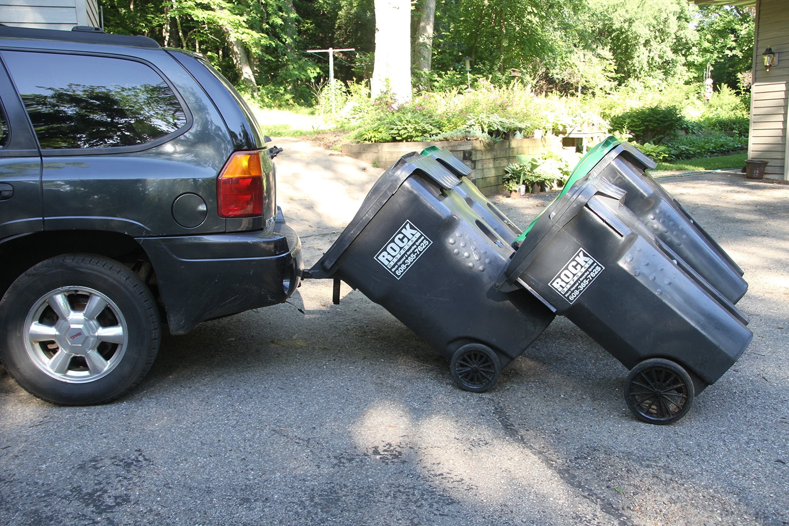Garbage Commander Can Couplers - Hook Multiple Trash Cans, Small, Black, Carbon Steel, Model CC, Made in America