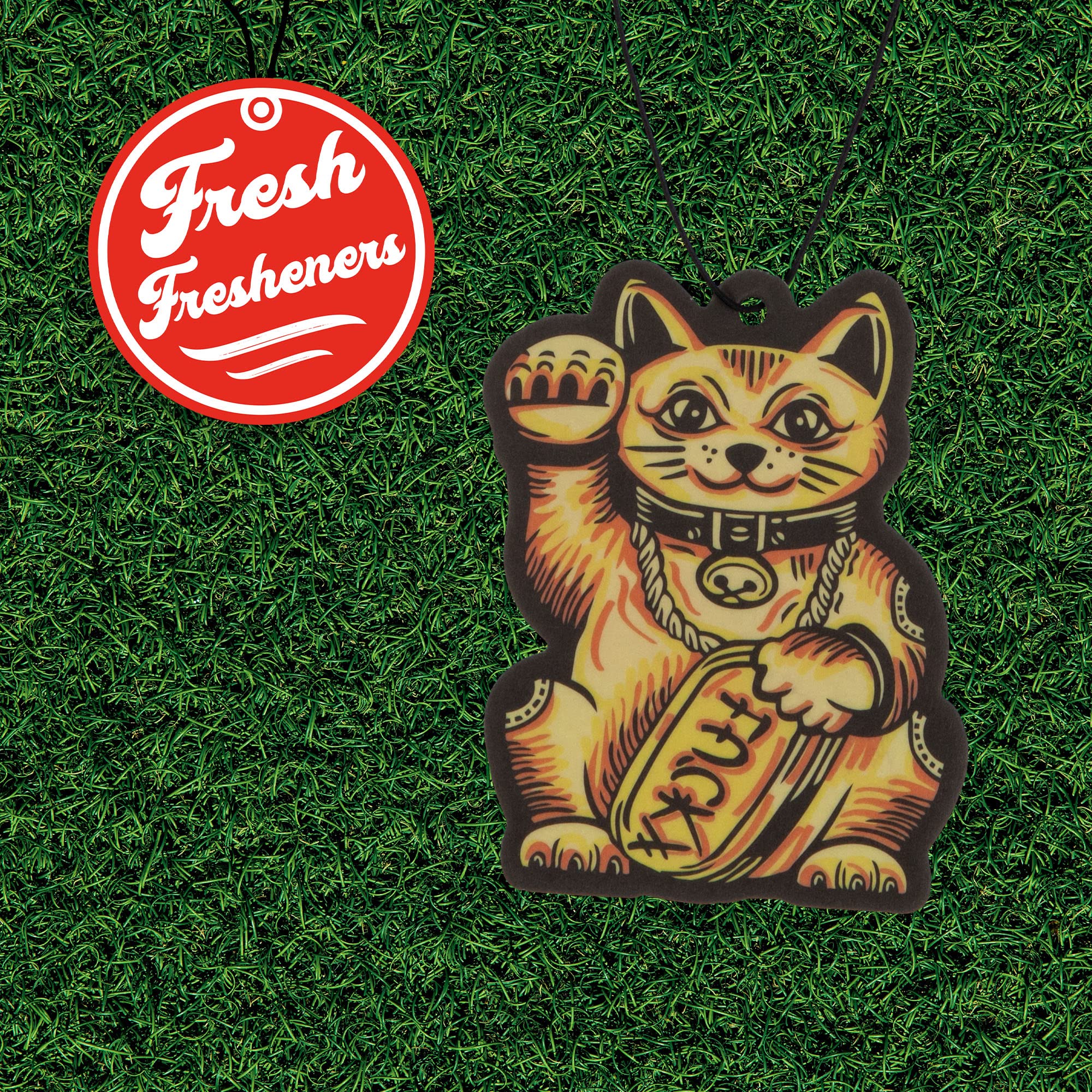 Lucky Cat Car Air Freshener 3 Pack Scented With Essential Oils (3 Pack)