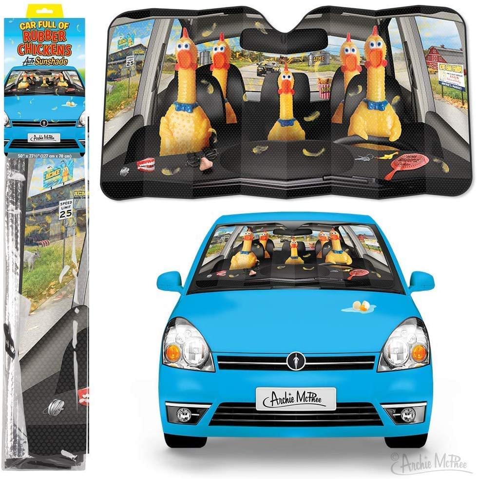 Mcphee Archie Auto Sunshade Car Full Of Rubber Chickens Standard