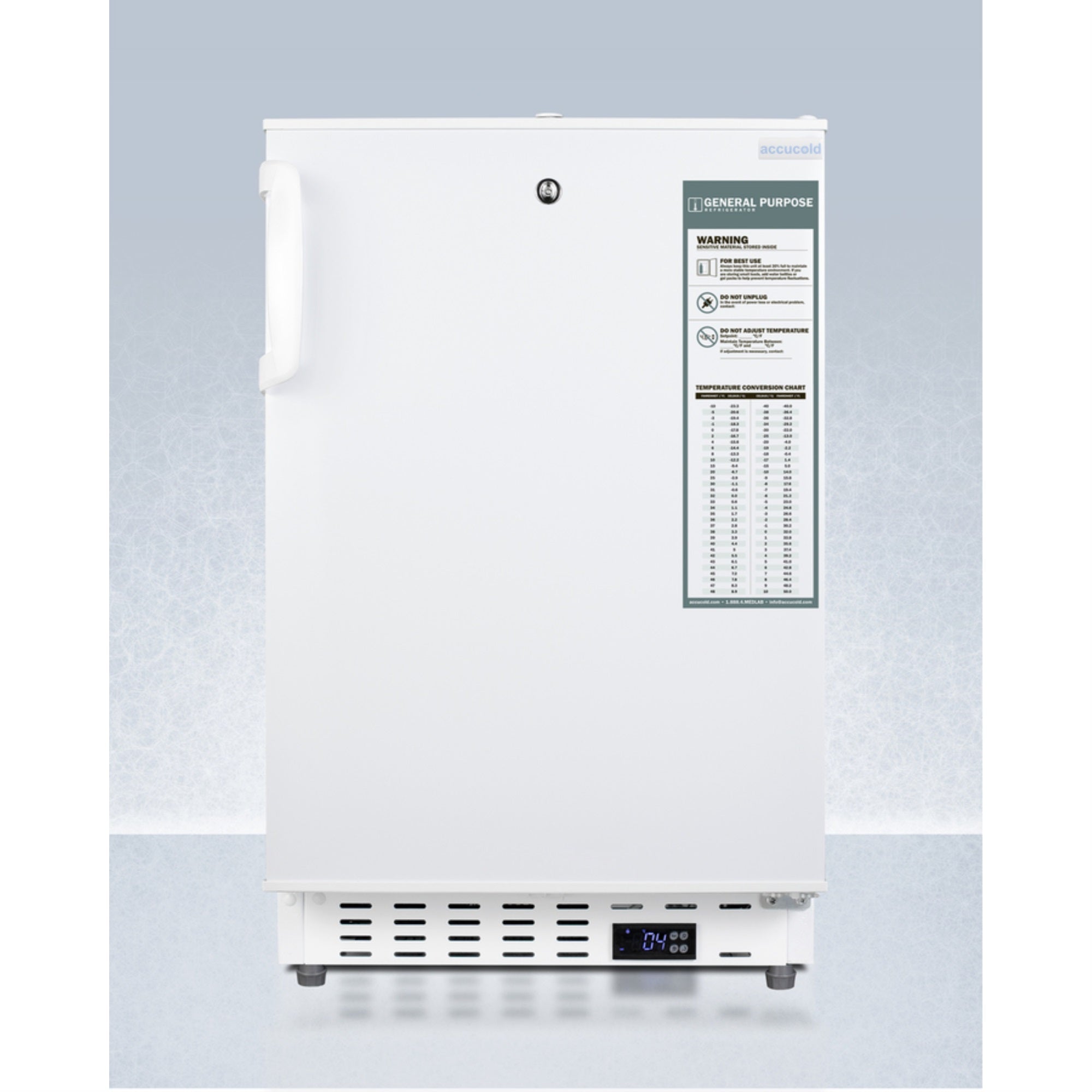 Builtin ADA compliant healthcare allrefrigerator