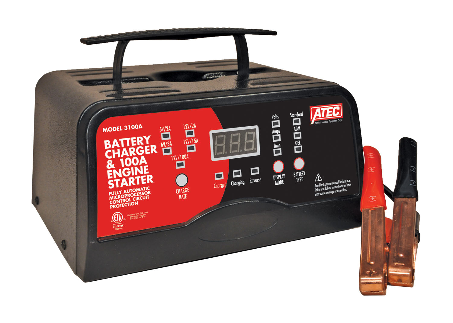 6/12 Volt Full-Rate Portable Smart Charger With 100A Engine Start